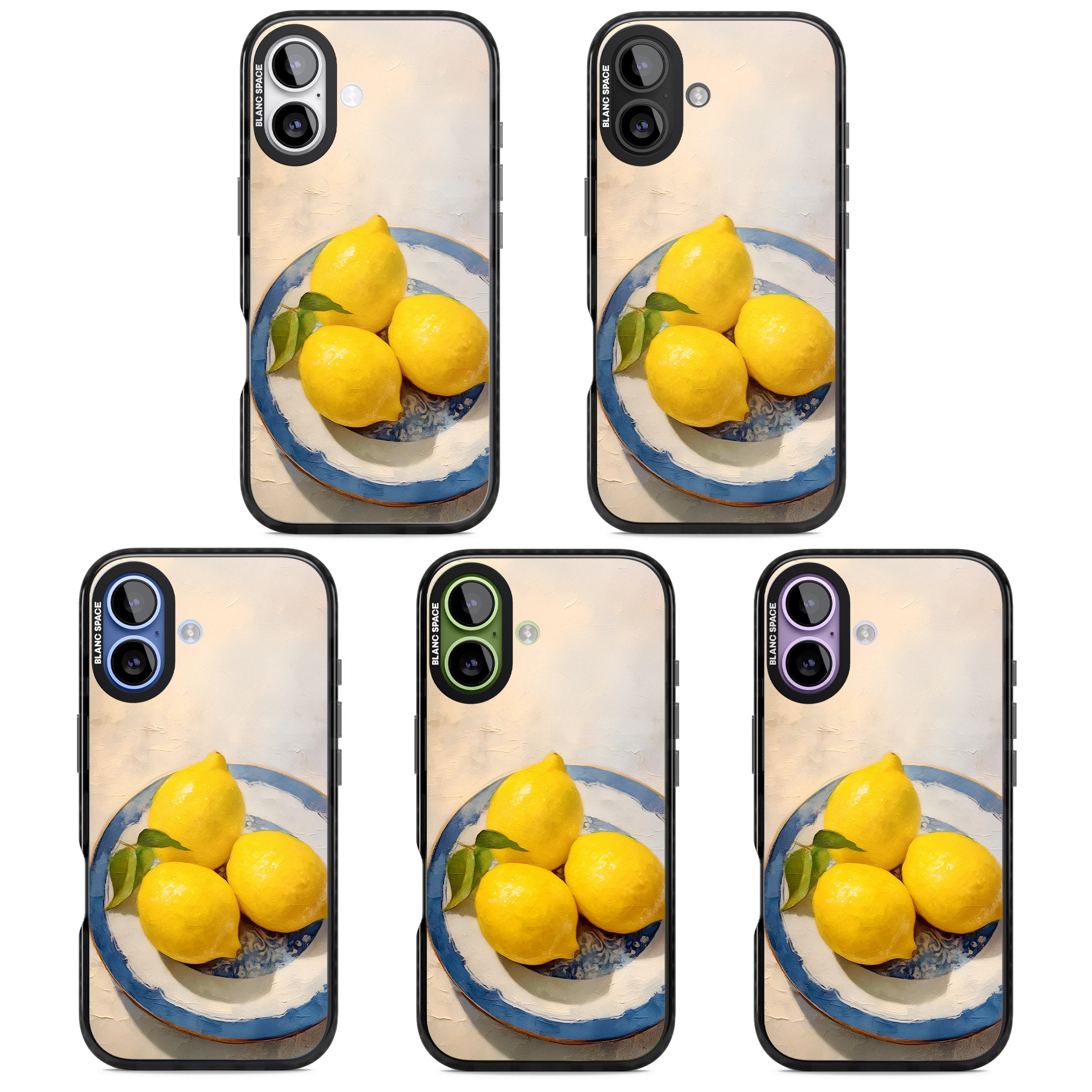 Lemons on Porcelain iPhone 17 Impact Pro Black Phone Case APT Impact Protection