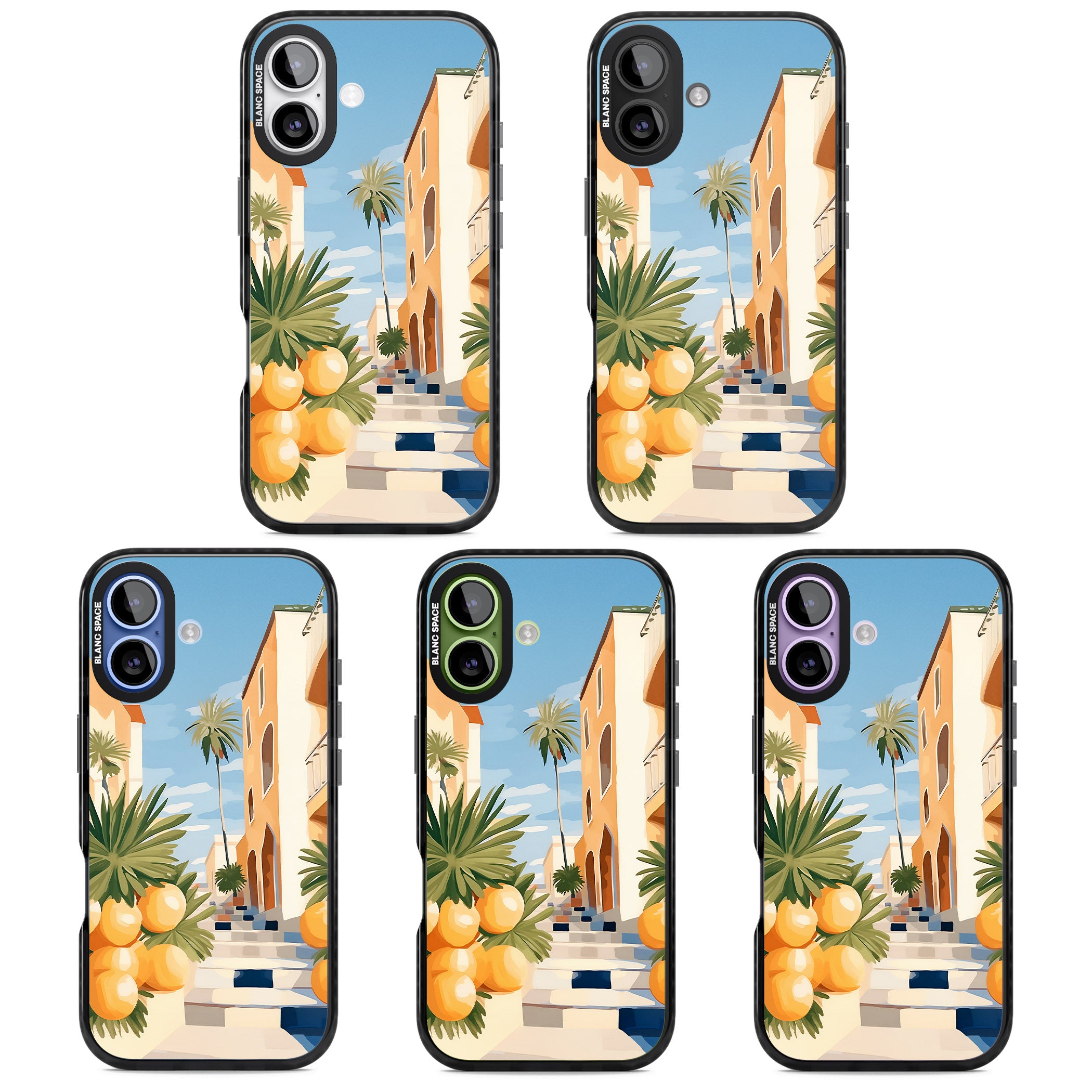 Mediterranean Village iPhone 17 Impact Pro Black Phone Case APT Impact Protection