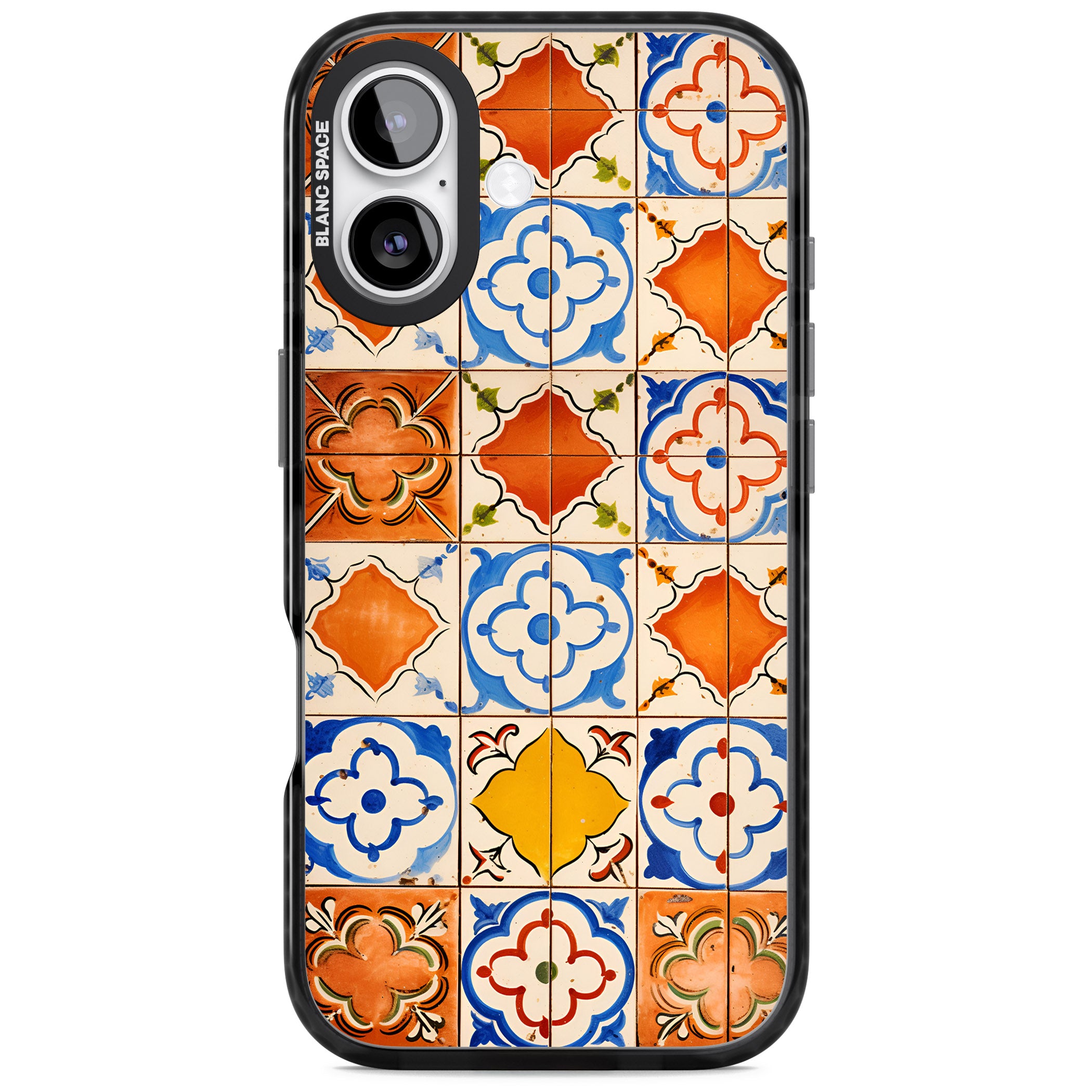 Spanish Mosaic Tiles iPhone 17 Impact Pro Black Phone Case