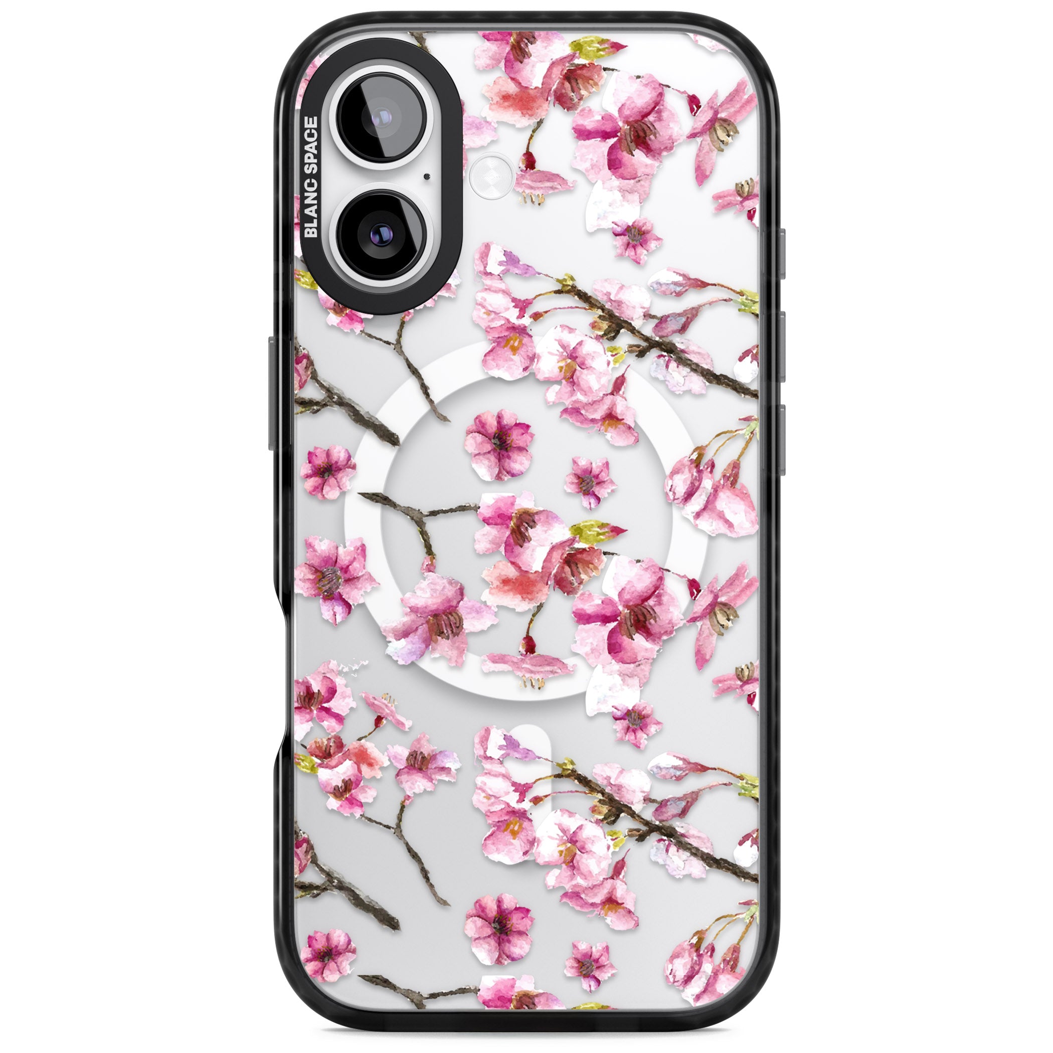 Sakura Bloom iPhone 17 Impact Pro Black Phone Case