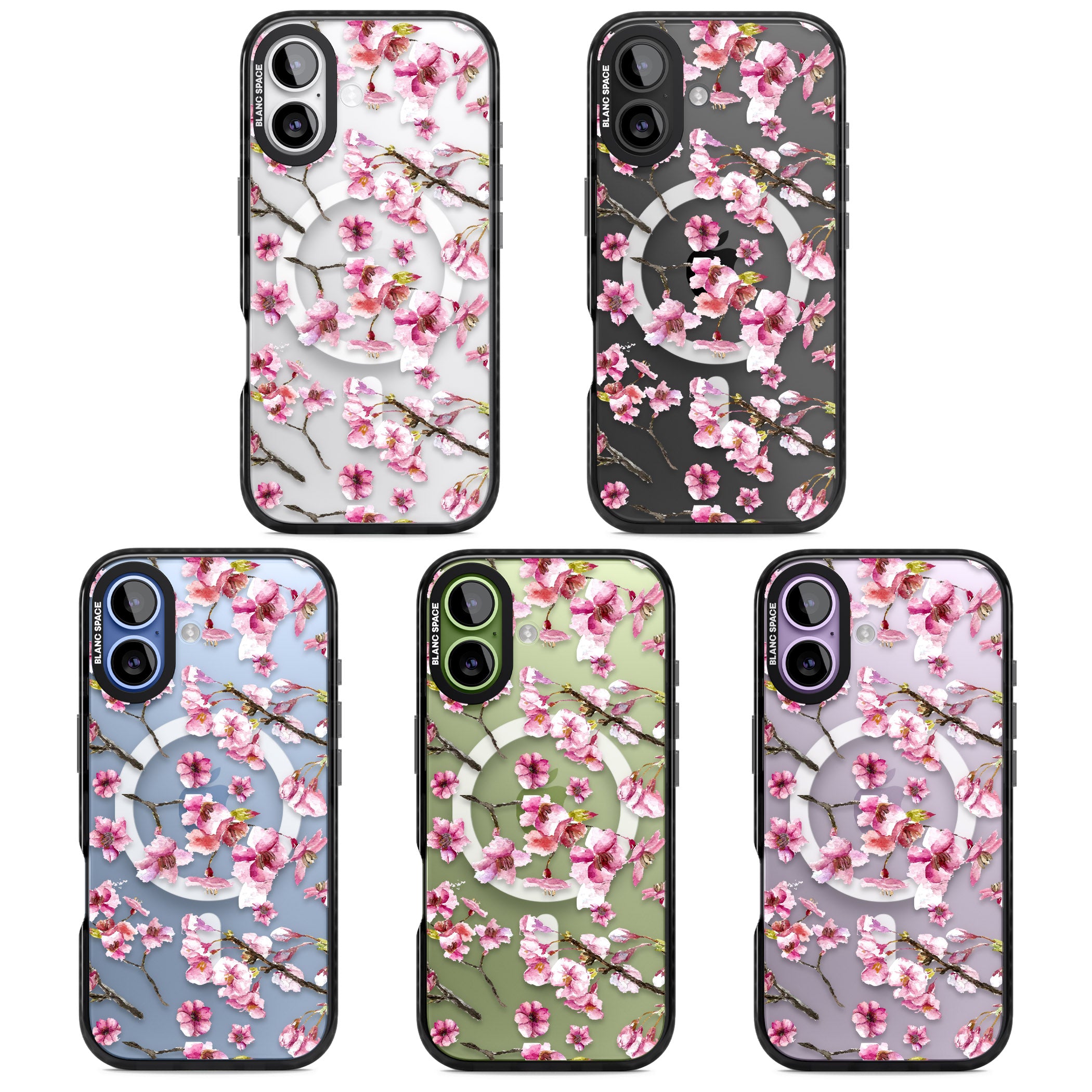 Sakura Bloom iPhone 17 Impact Pro Black Phone Case APT Impact Protection