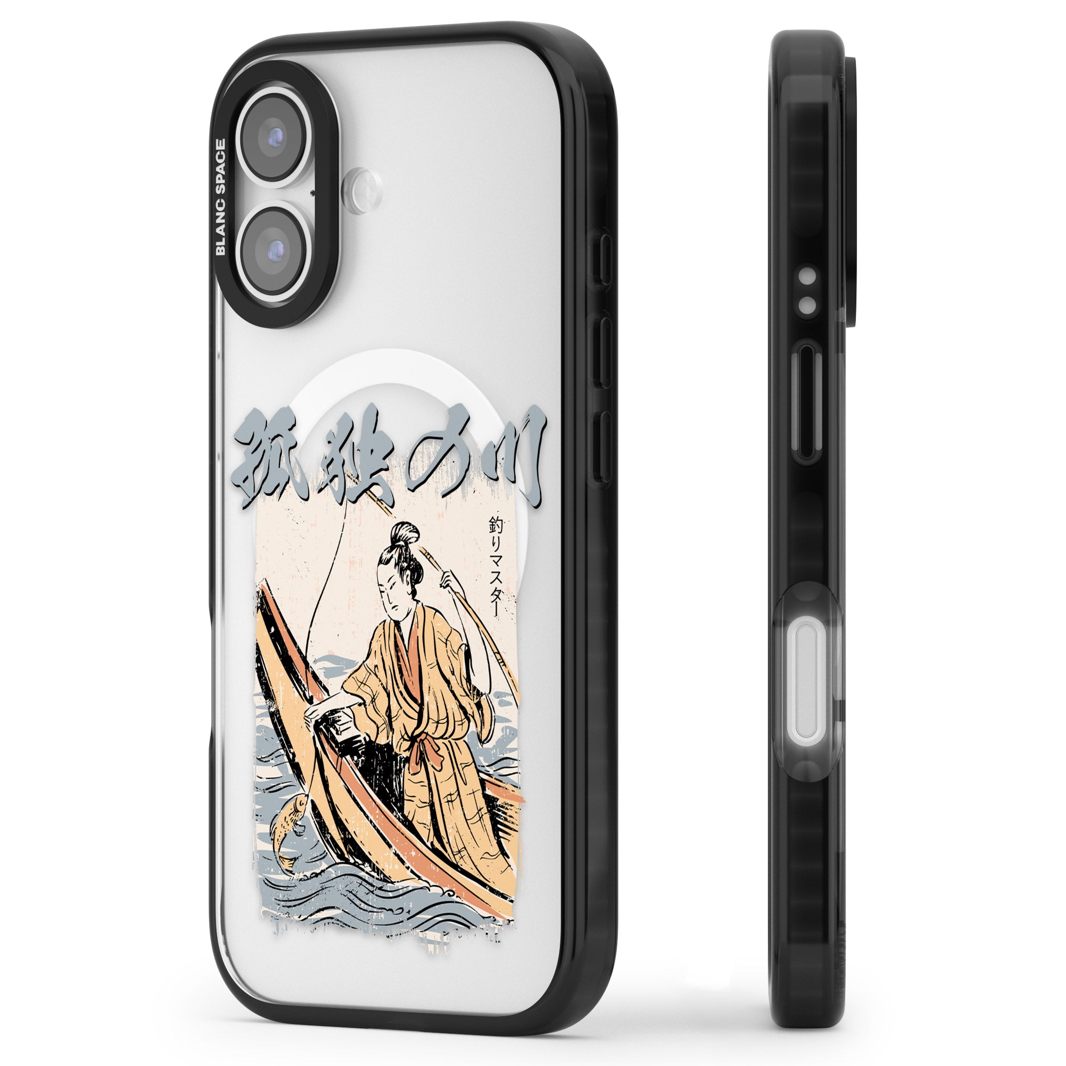Japanese River iPhone 17 Impact Pro Black Phone Case Side Profile