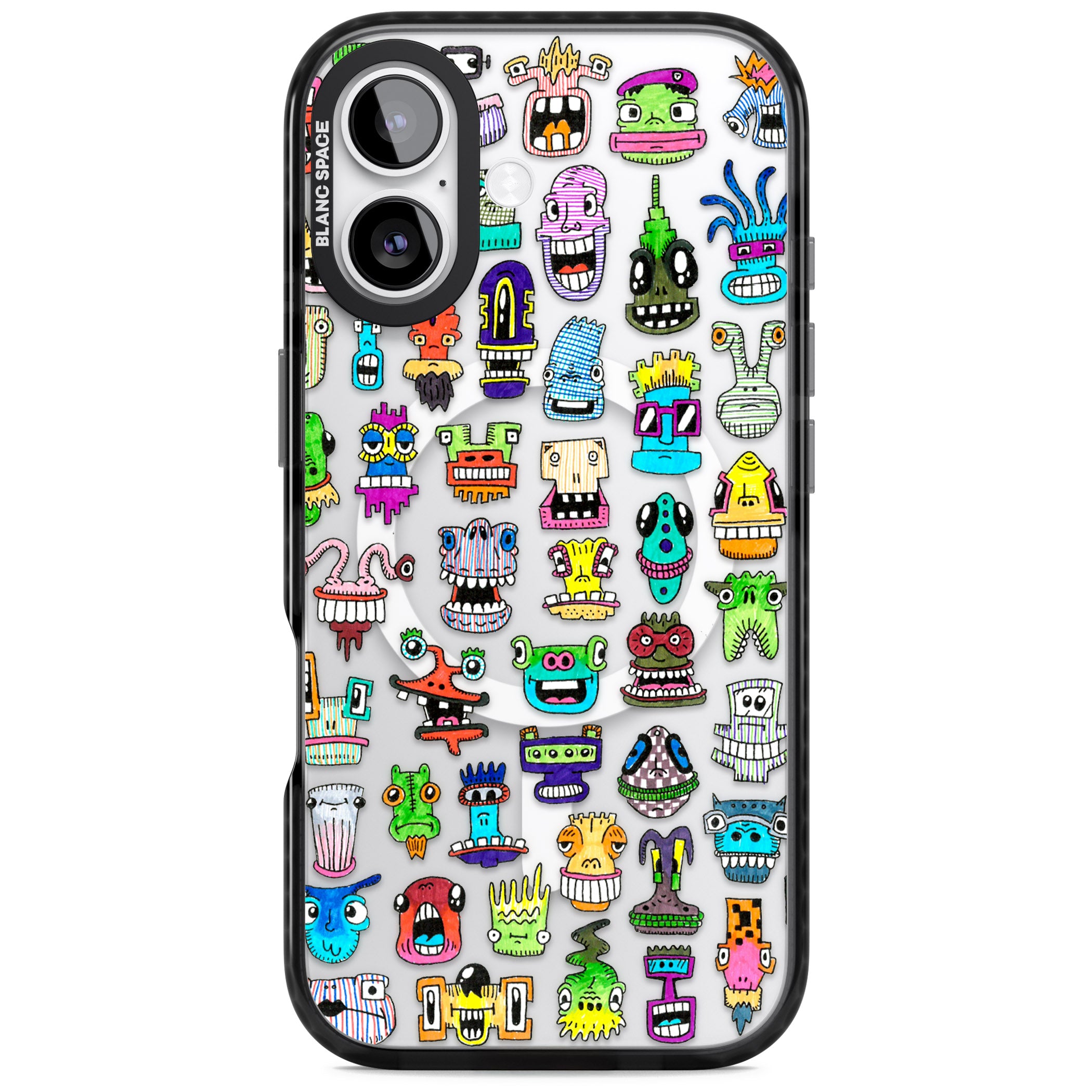 Familiar Faces iPhone 17 Impact Pro Black Phone Case