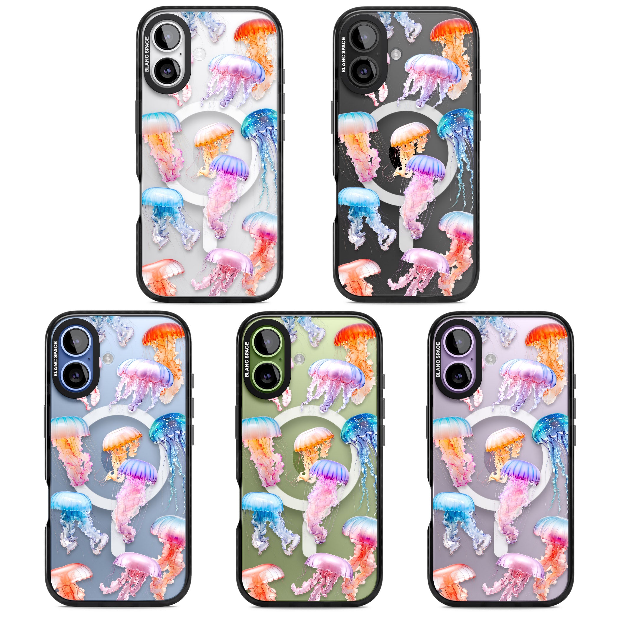 Vibrant Jellyfish iPhone 17 Impact Pro Black Phone Case APT Impact Protection