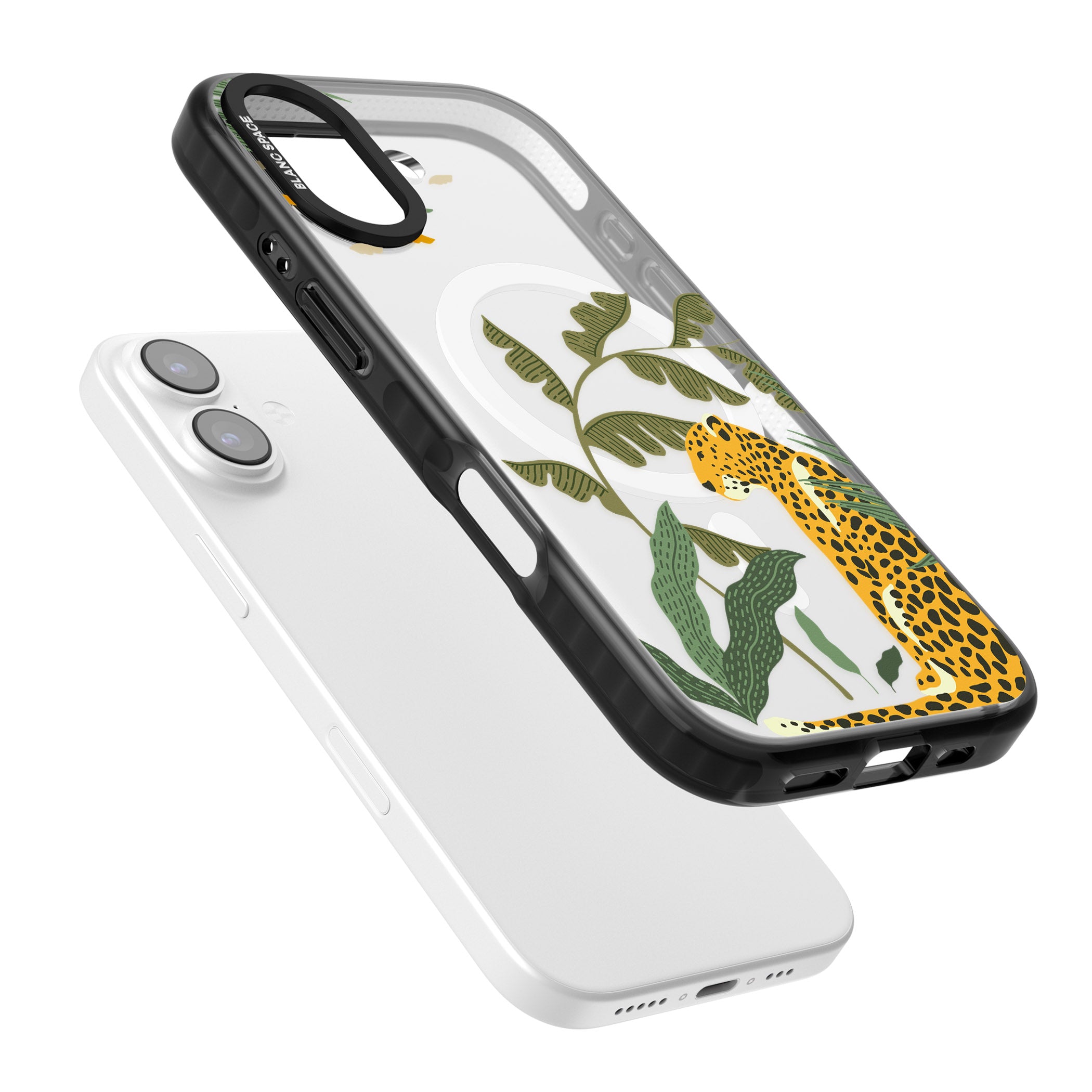 Large Jungle Cat Pattern iPhone 17 Impact Pro Black Phone Case Colours