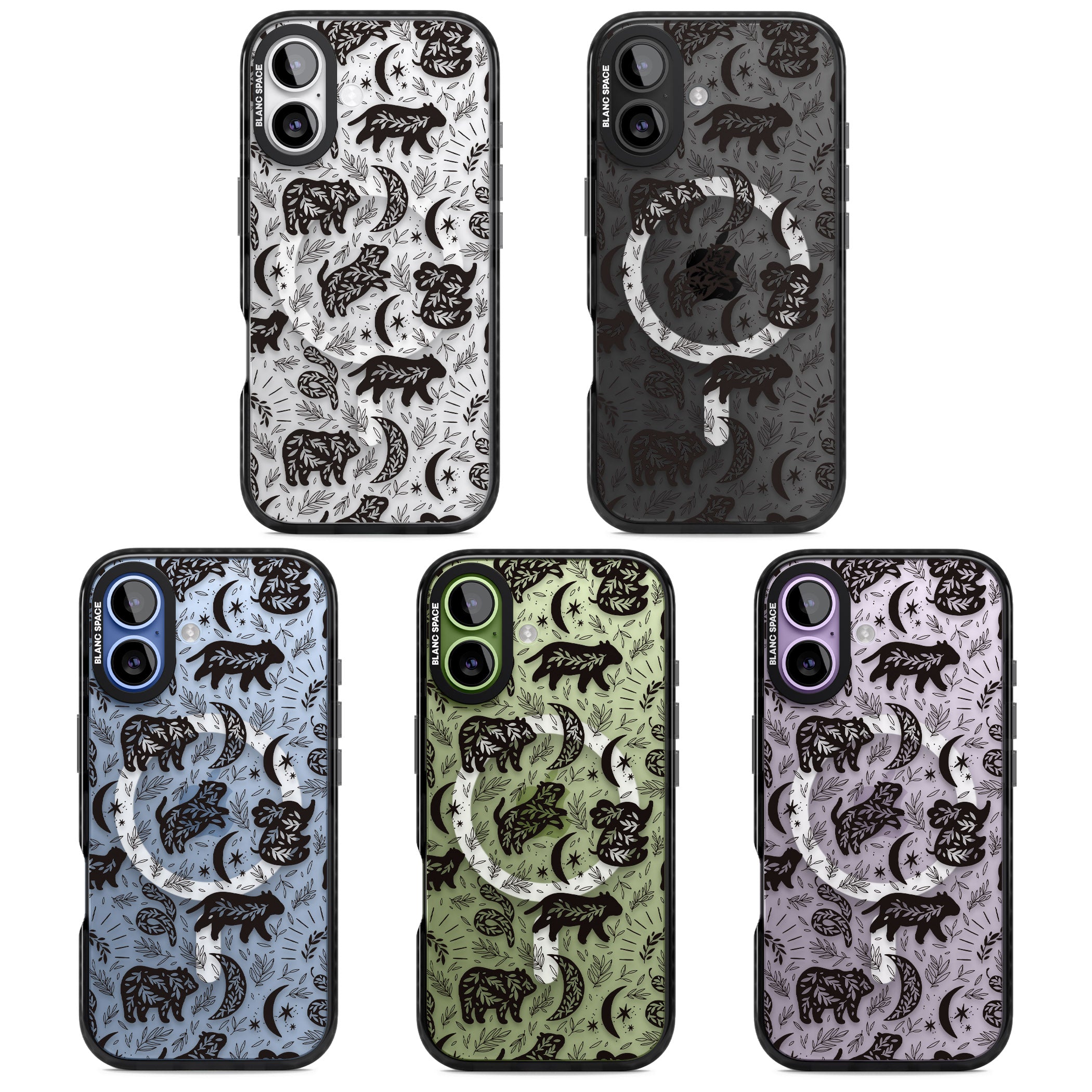 Midnight Forest Animals iPhone 17 Impact Pro Black Phone Case APT Impact Protection