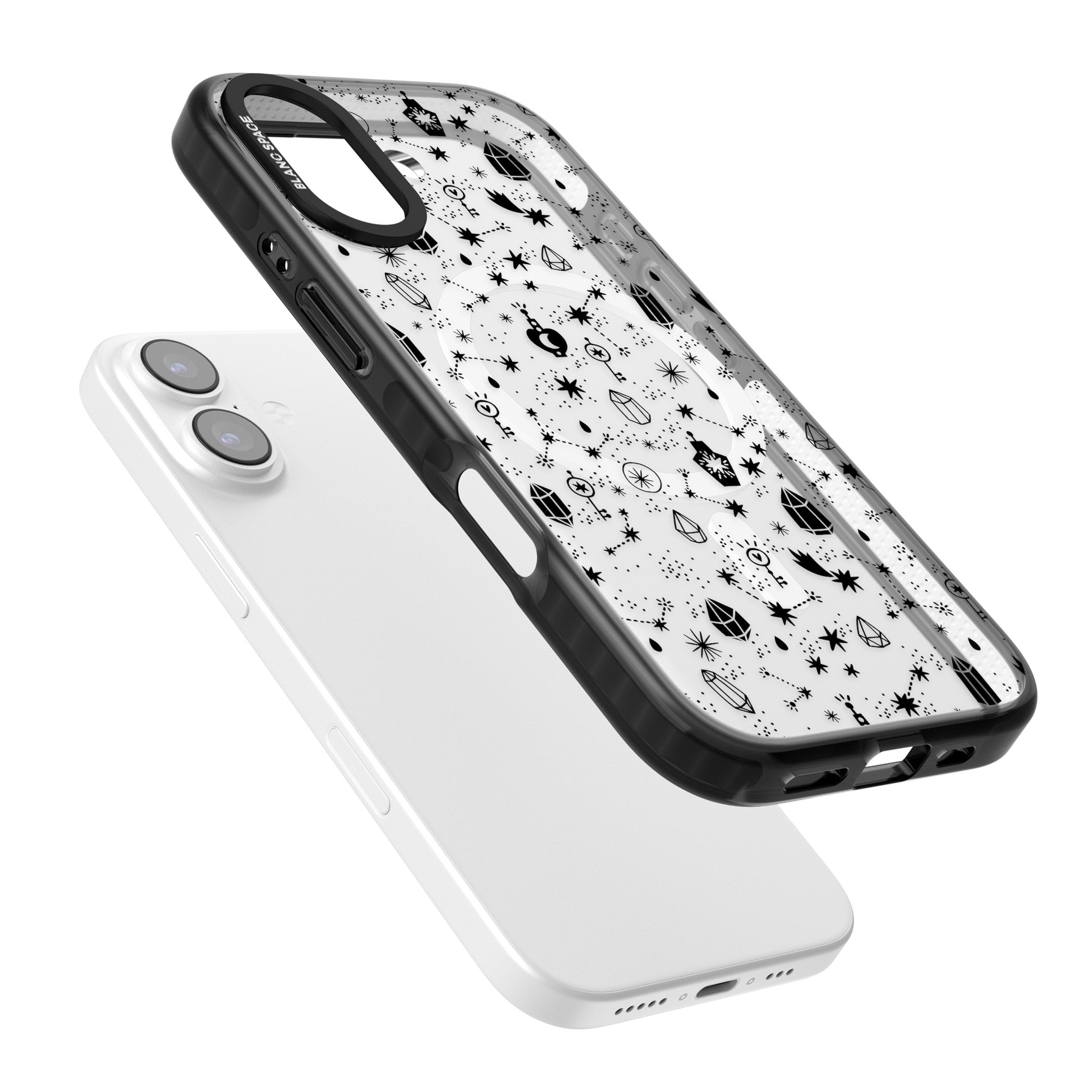 Black Cosmic Crystal iPhone 17 Impact Pro Black Phone Case Colours