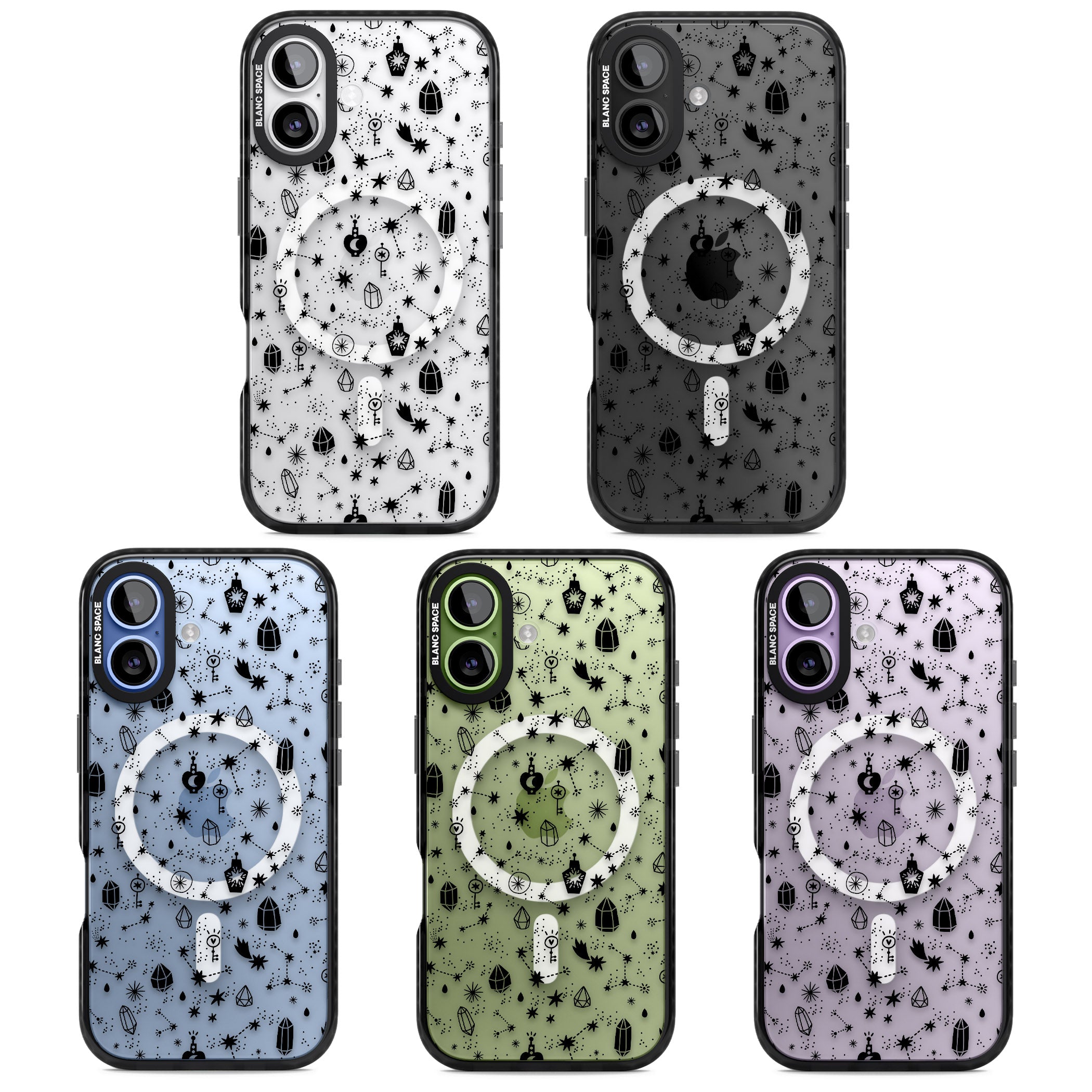Black Cosmic Crystal iPhone 17 Impact Pro Black Phone Case APT Impact Protection