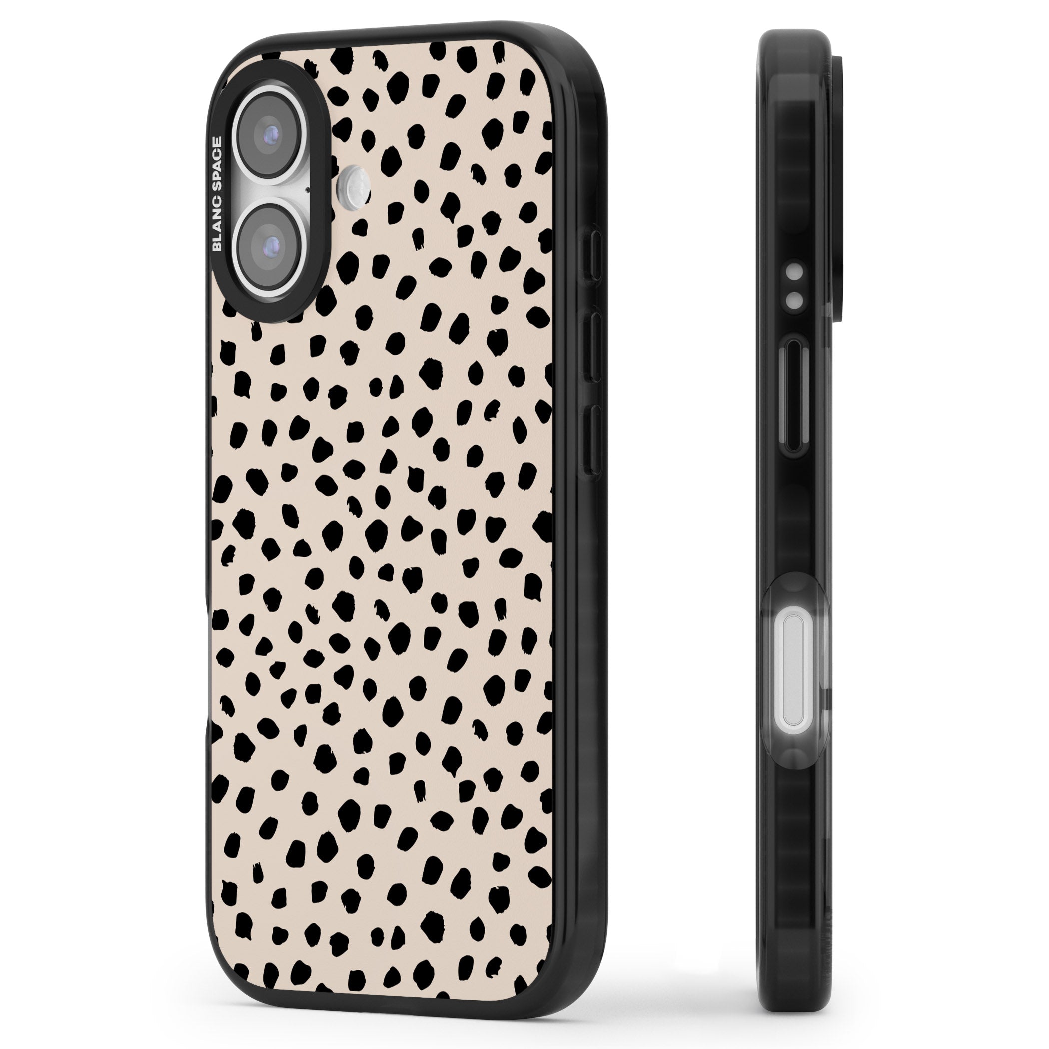 Almond Latte iPhone 17 Impact Pro Black Phone Case Side Profile