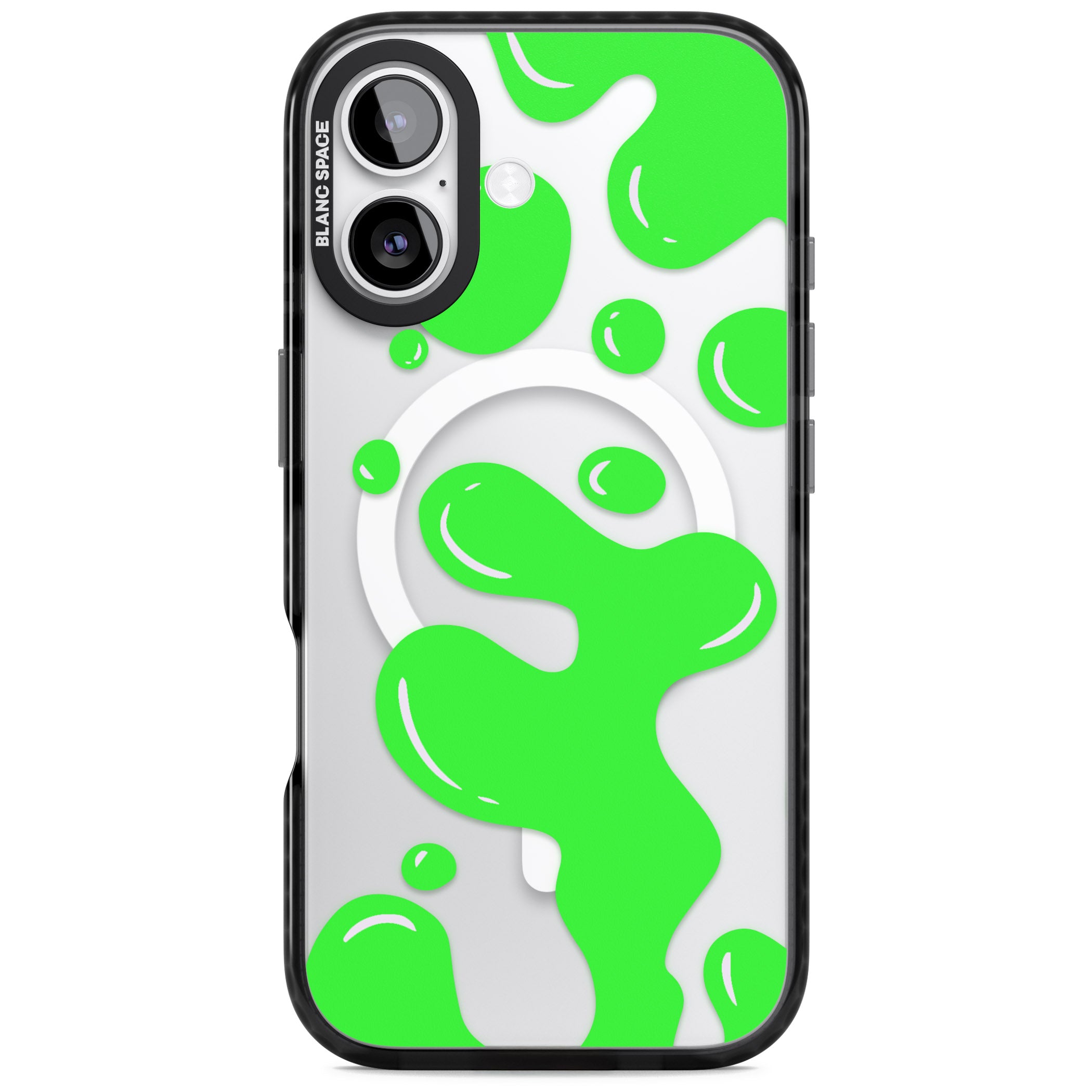 Green Lava Lamp iPhone 17 Impact Pro Black Phone Case