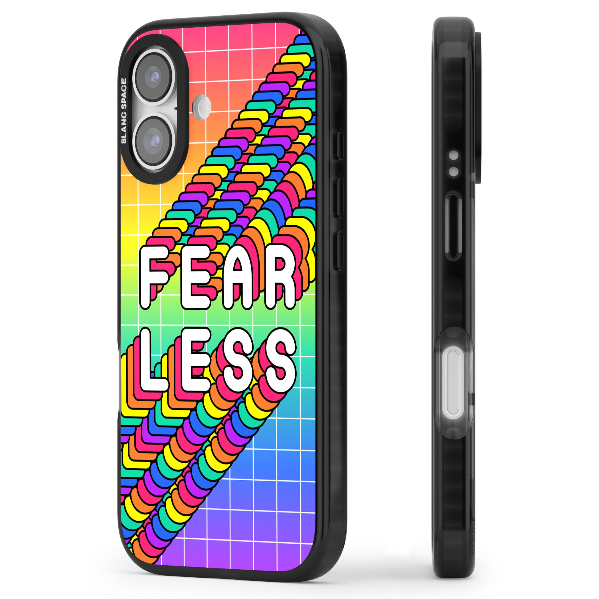 Fearless iPhone 17 Impact Pro Black Phone Case Side Profile