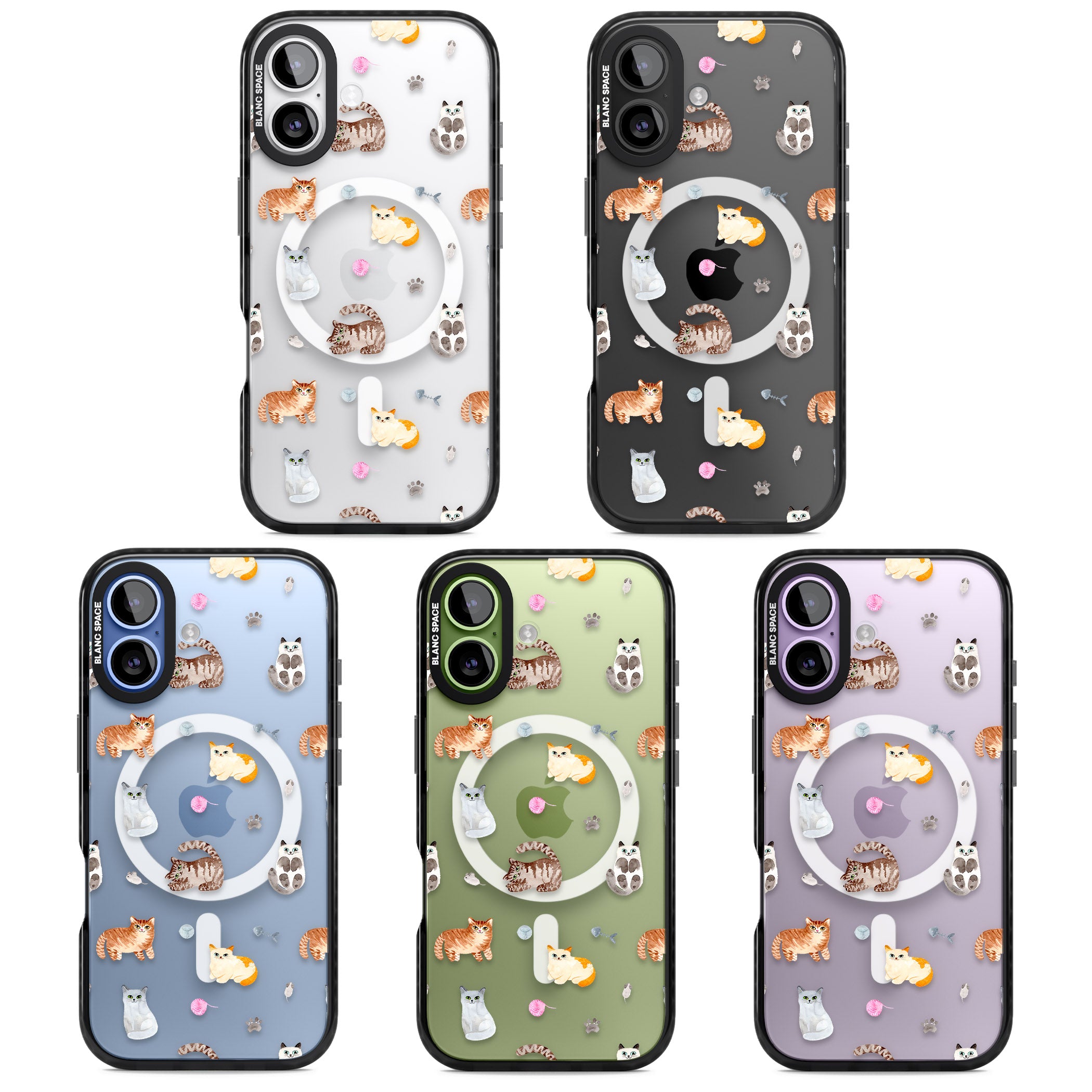 Playful Cats iPhone 17 Impact Pro Black Phone Case APT Impact Protection