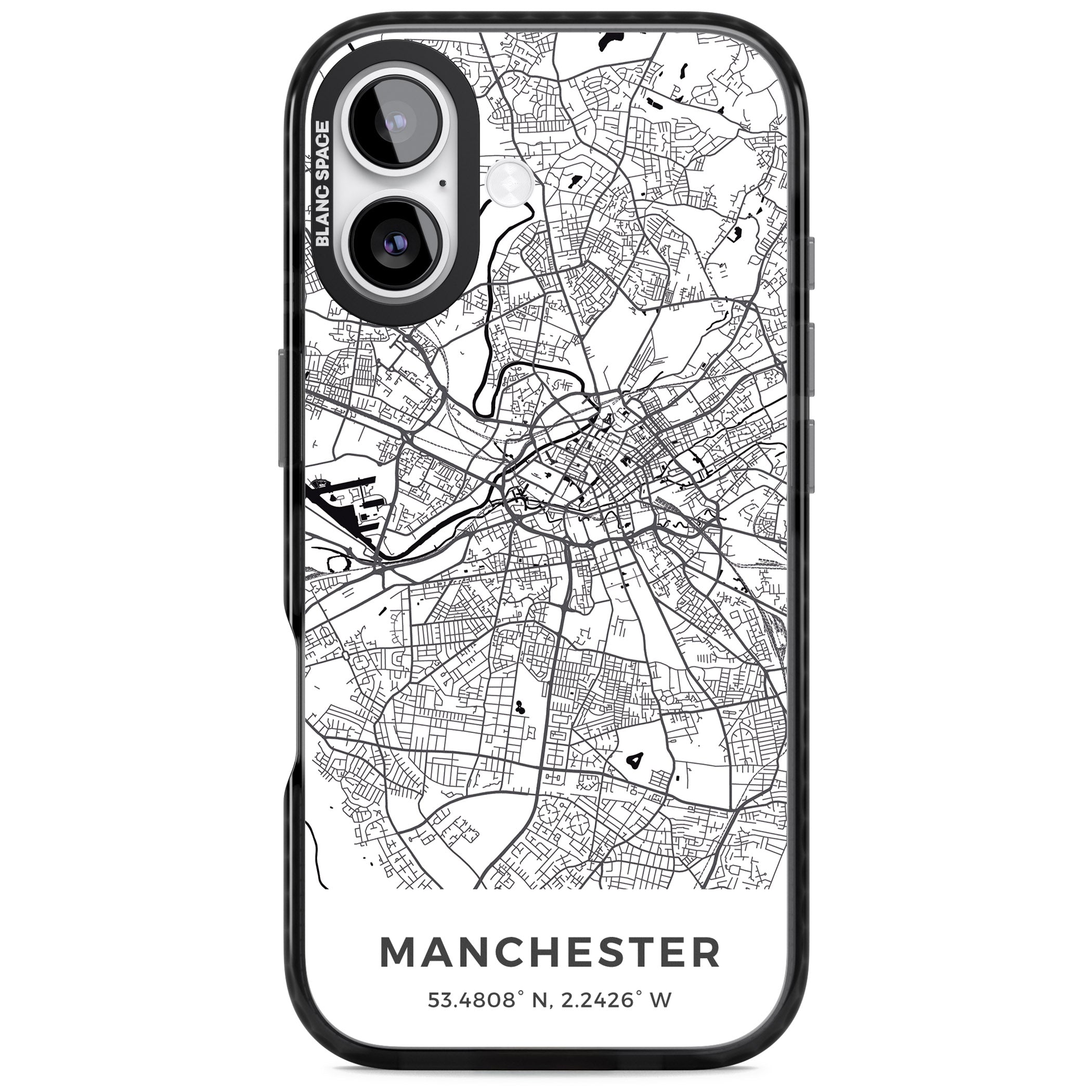 Manchester Map iPhone 17 Impact Pro Black Phone Case