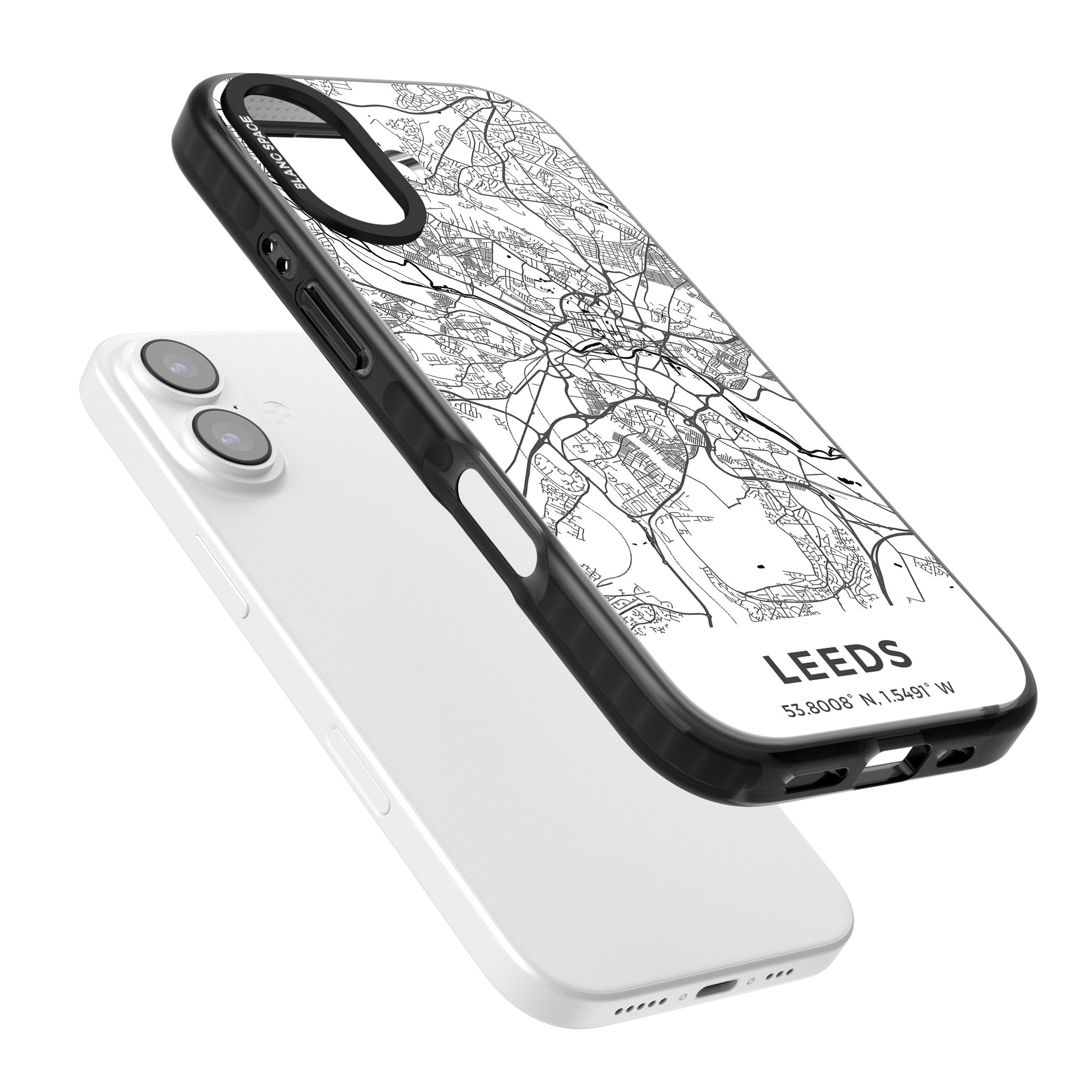Leeds Map iPhone 17 Impact Pro Black Phone Case Colours
