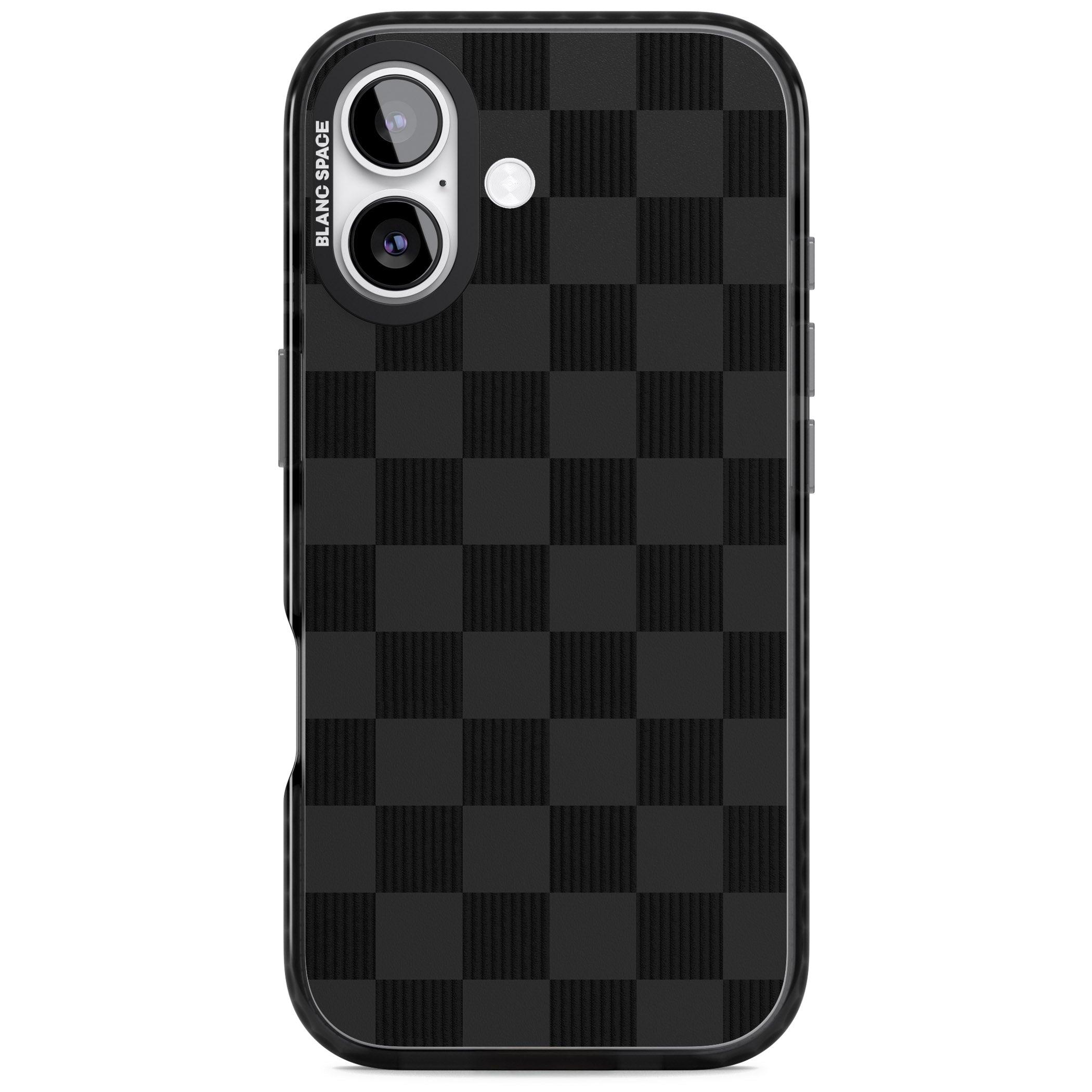 Black Checkered iPhone 17 Impact Pro Black Phone Case