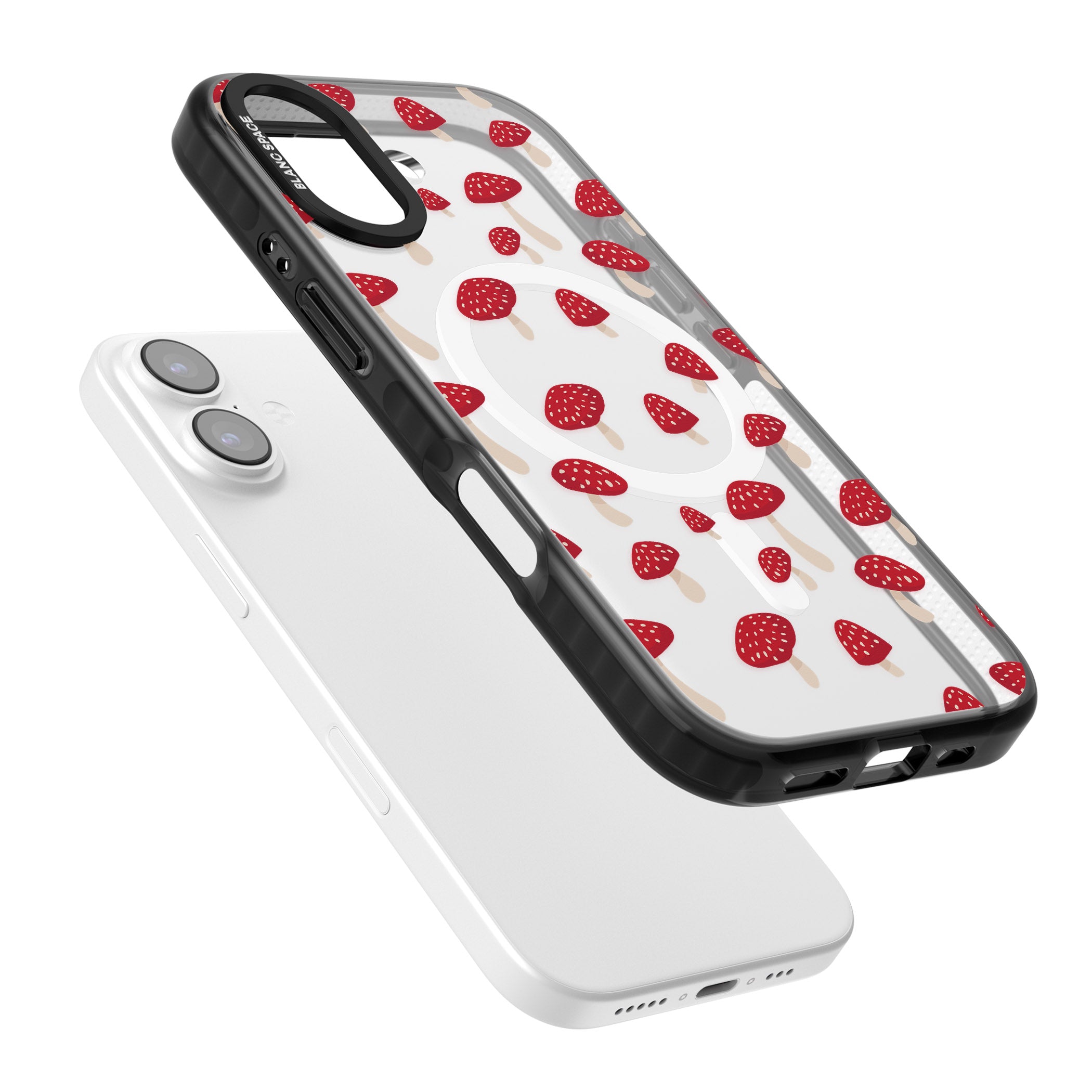 Magical Mushroom Pattern iPhone 17 Impact Pro Black Phone Case Colours