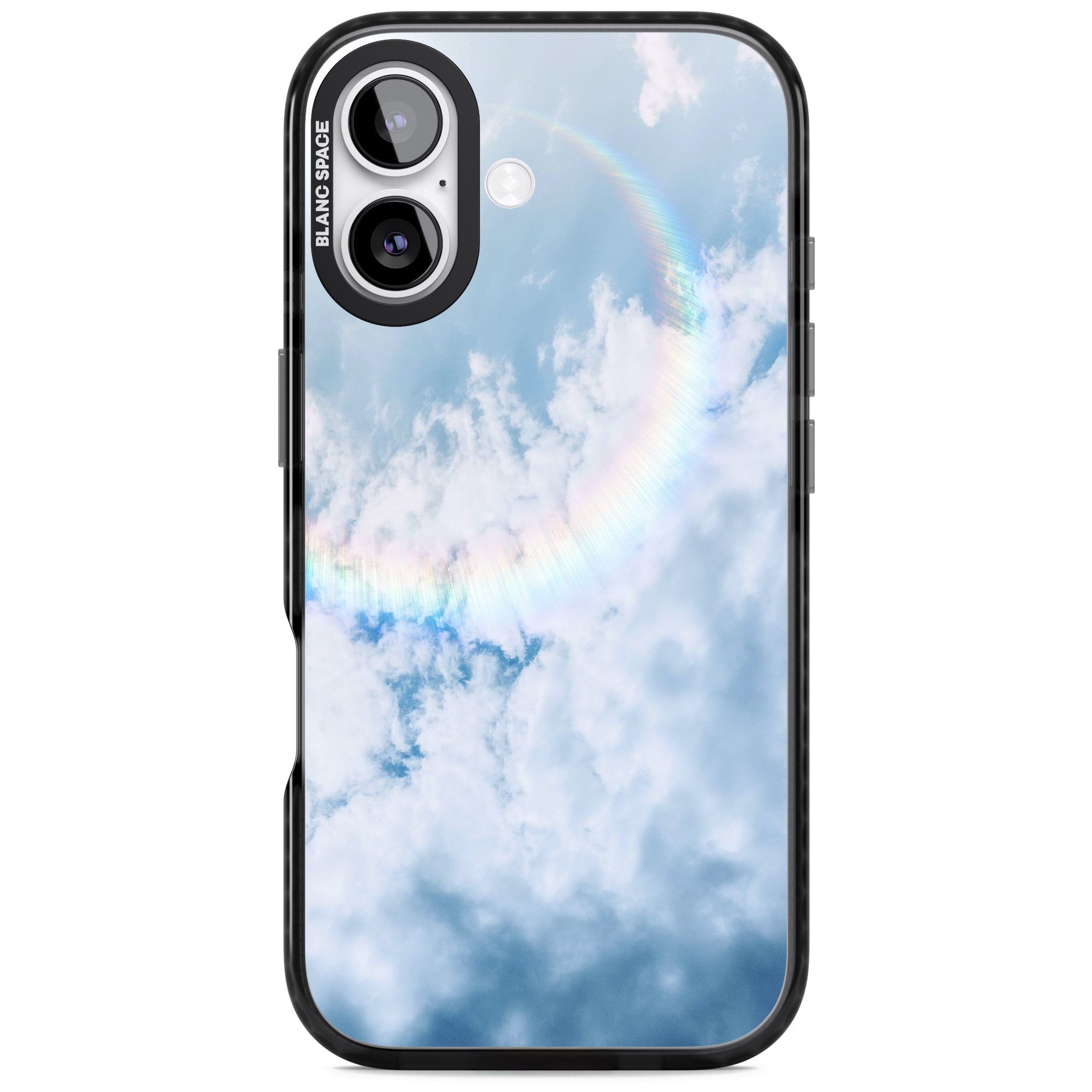 Pastel Rainbow Sky iPhone 17 Impact Pro Black Phone Case