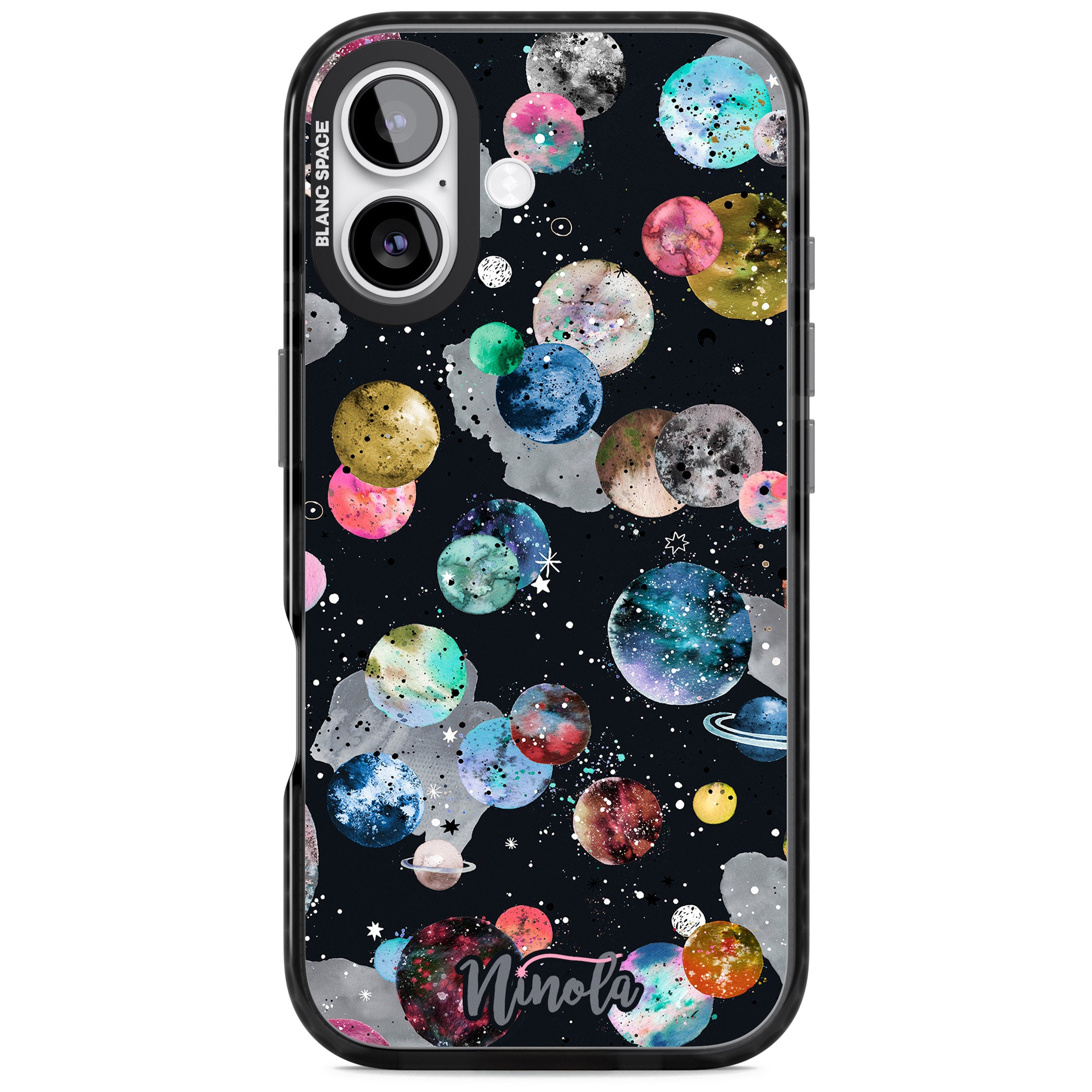 Cosmic Galaxy iPhone 17 Impact Pro Black Phone Case