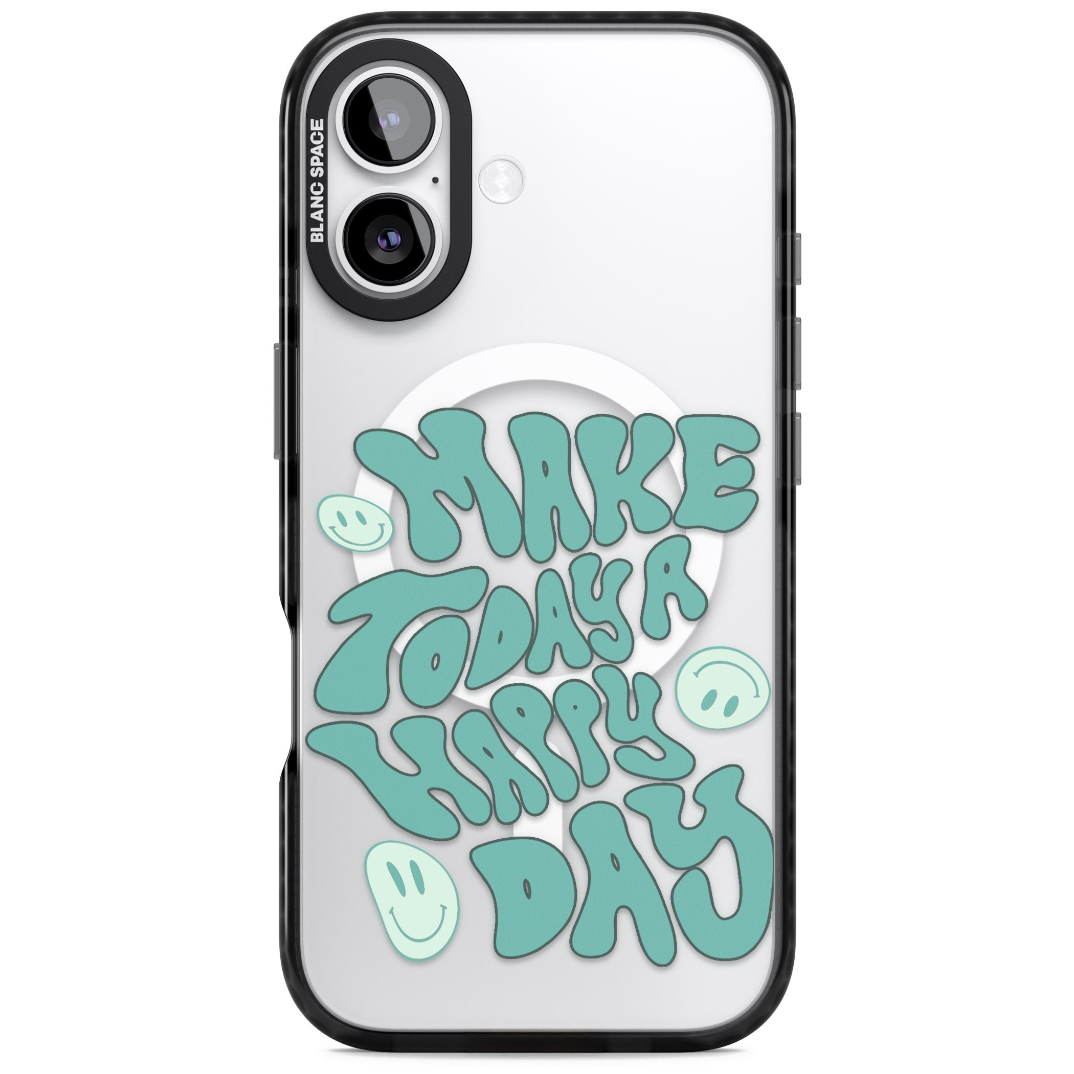 Make Today A Happy Day iPhone 17 Impact Pro Black Phone Case