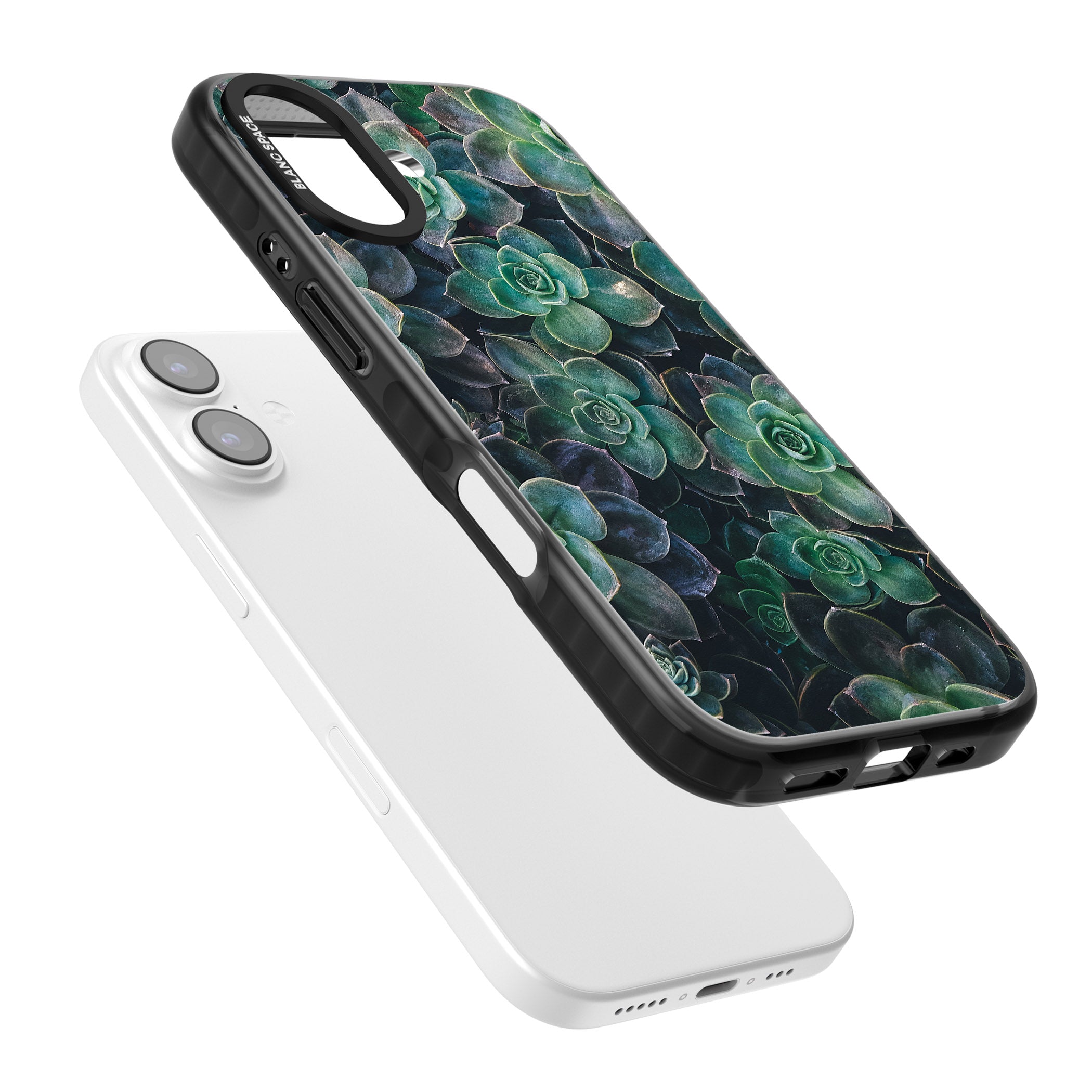 Succulent Bloom Botanical iPhone 17 Impact Pro Black Phone Case Colours
