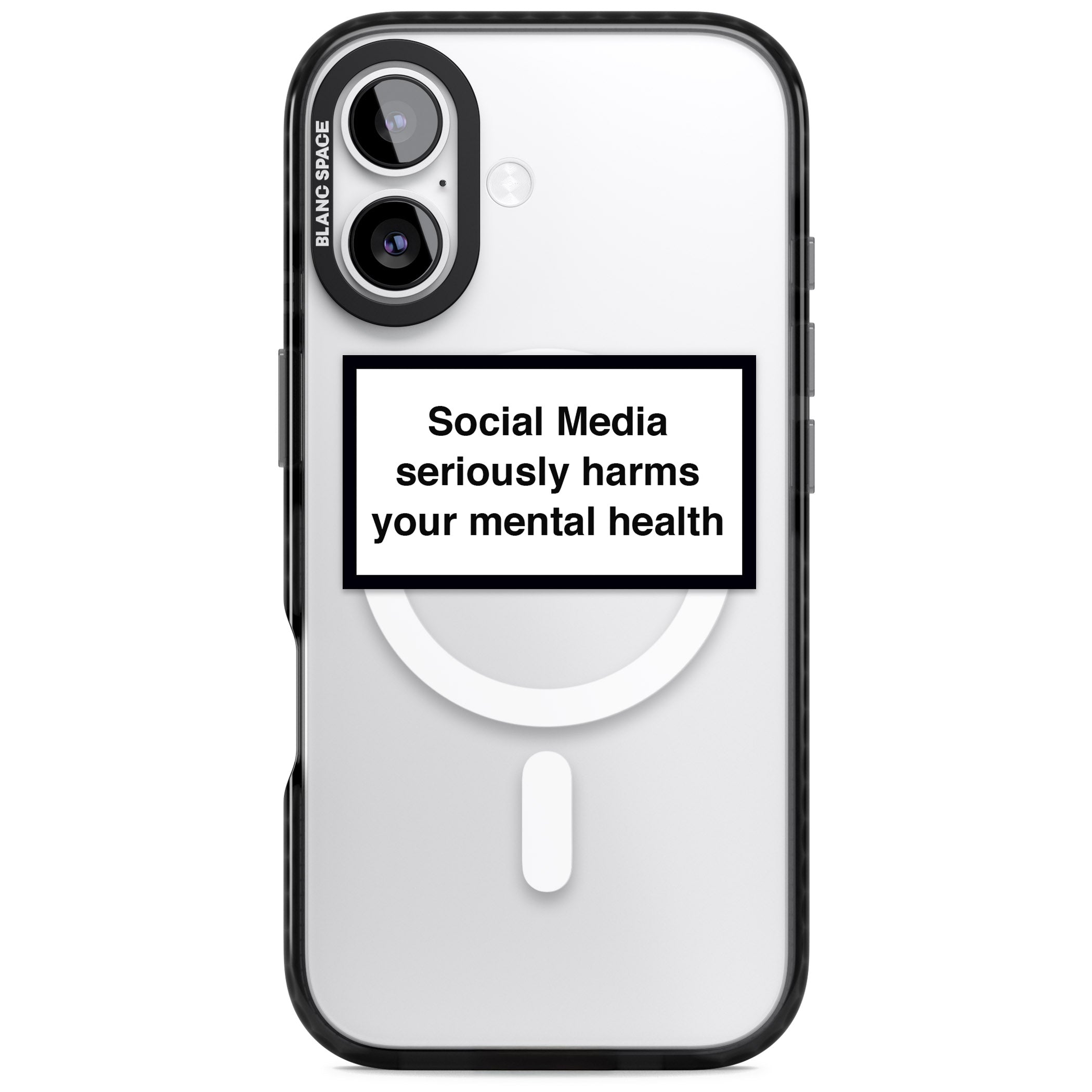 Social Media Quote iPhone 17 Impact Pro Black Phone Case