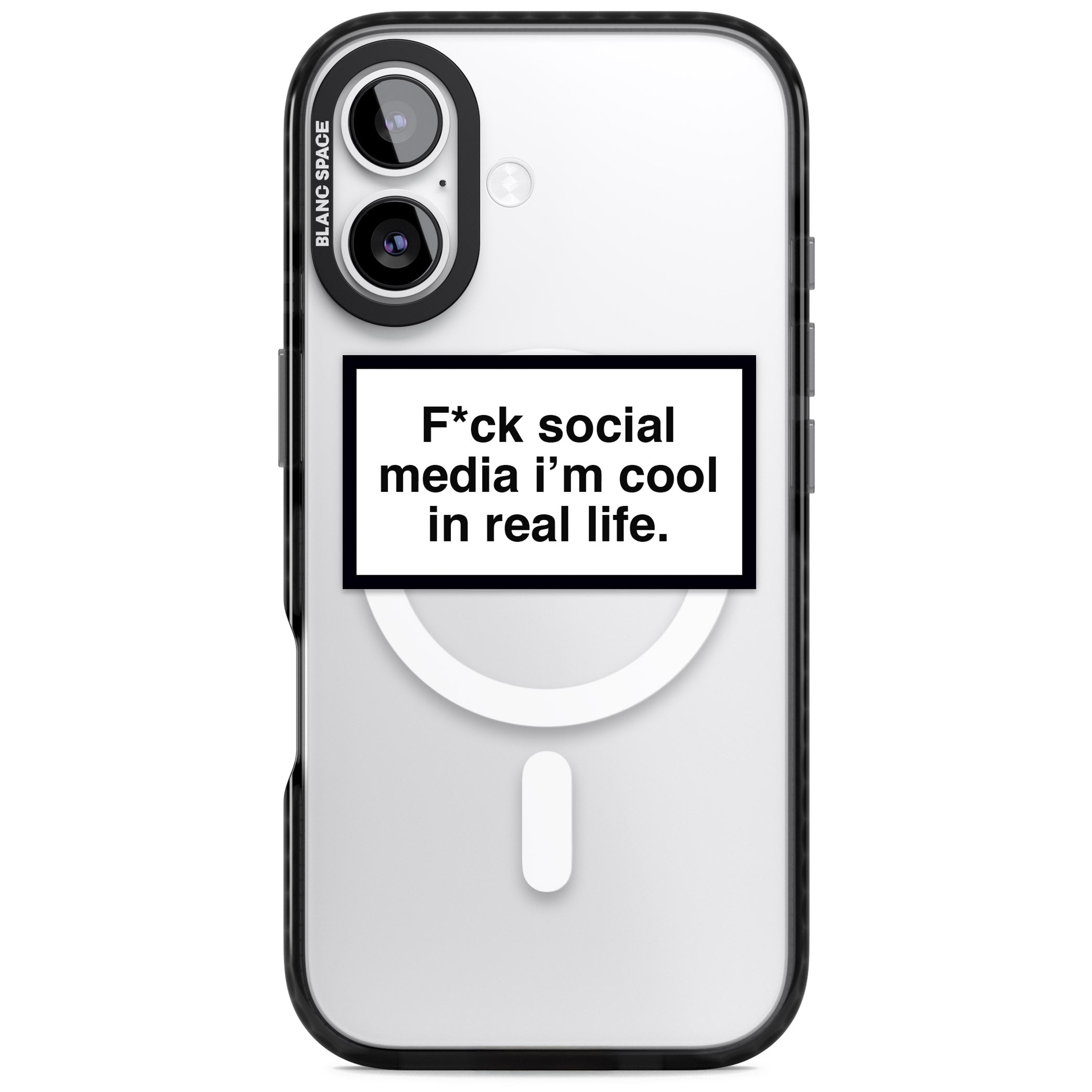 F*Ck Social Media iPhone 17 Impact Pro Black Phone Case