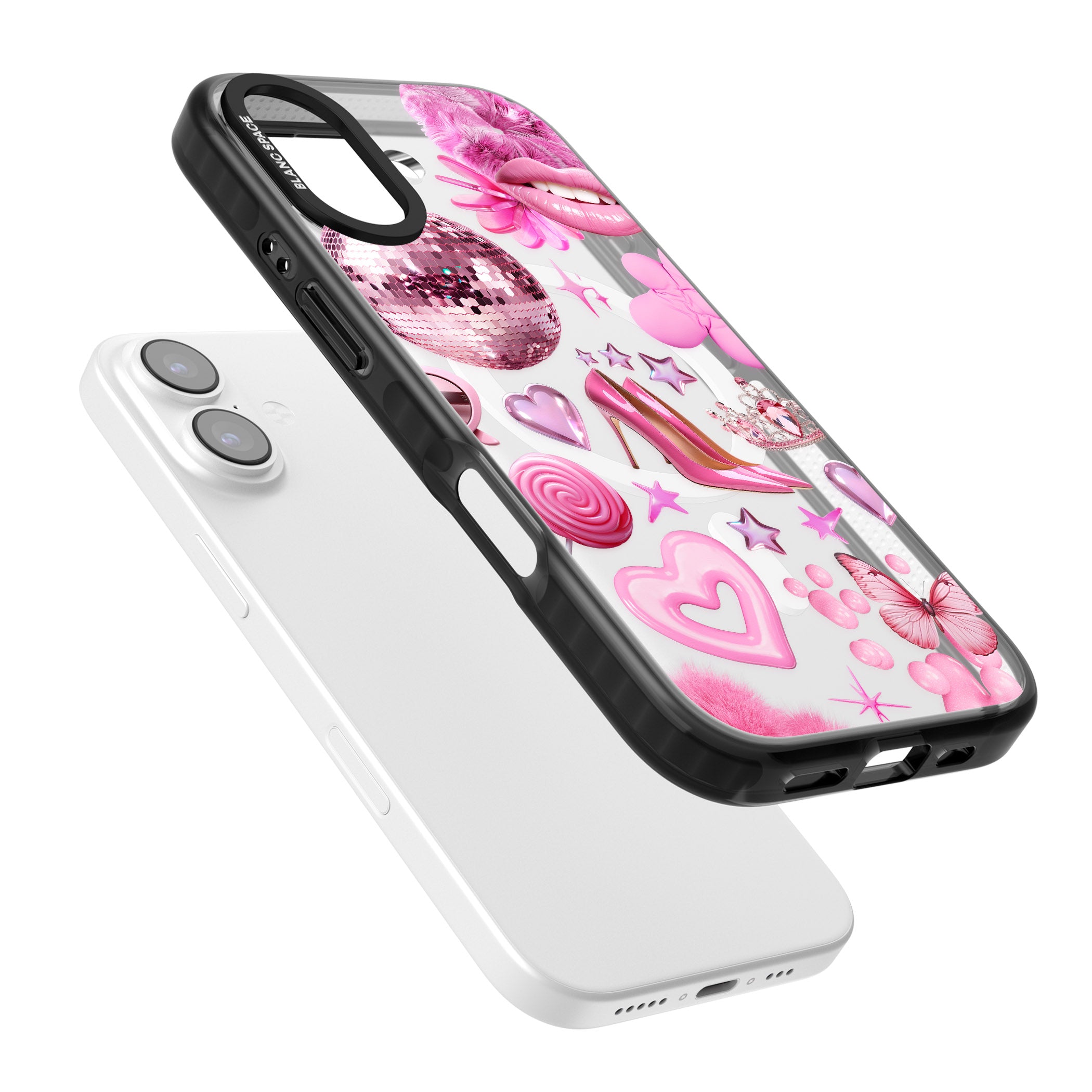 Pink Glam iPhone 17 Impact Pro Black Phone Case Colours