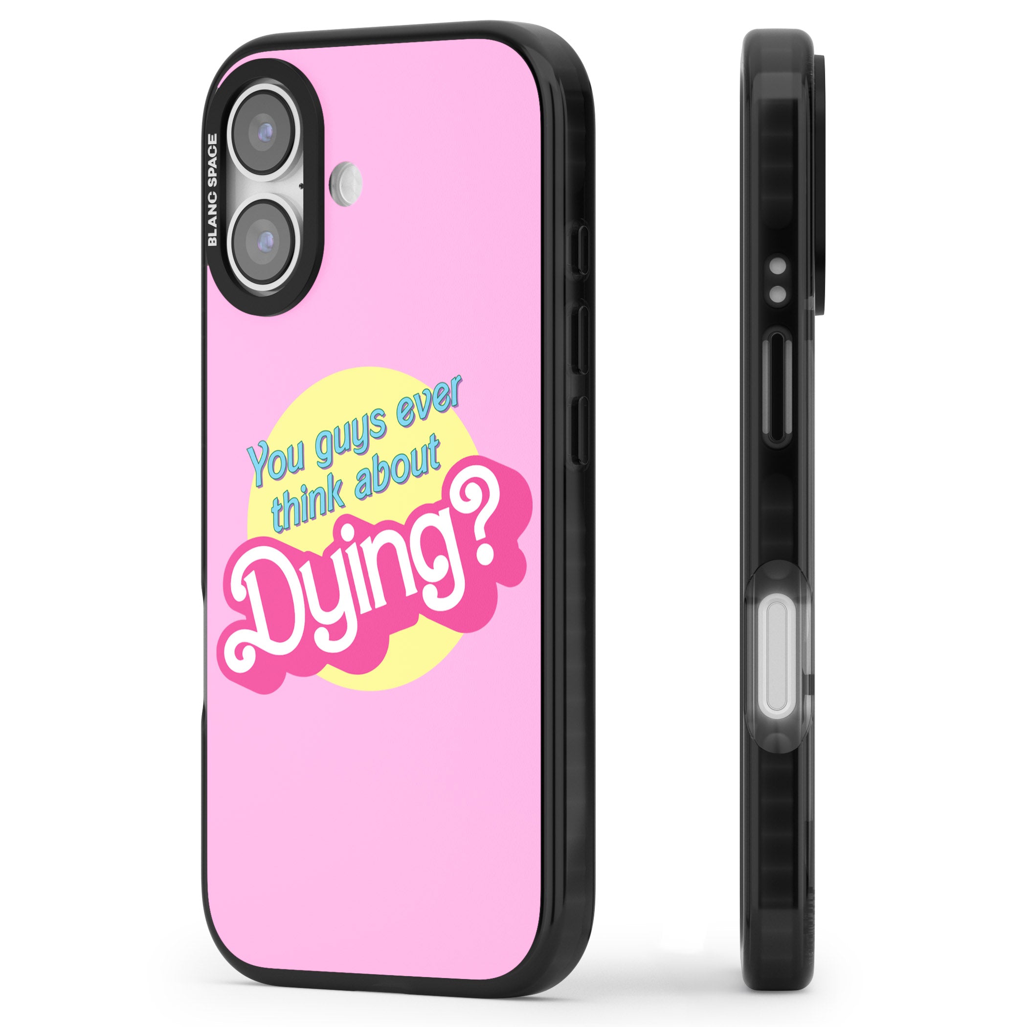 Ever Think About Dying? iPhone 17 Impact Pro Black Phone Case Side Profile