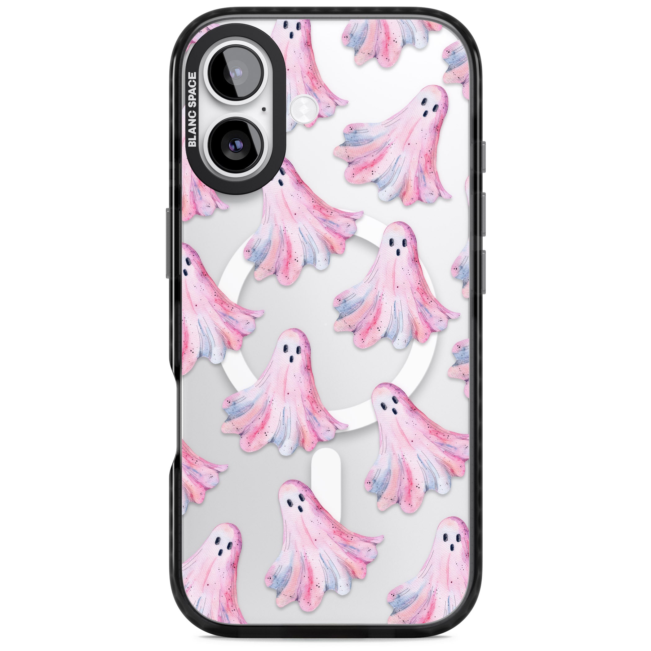 Pink Ghosts iPhone 17 Impact Pro Black Phone Case