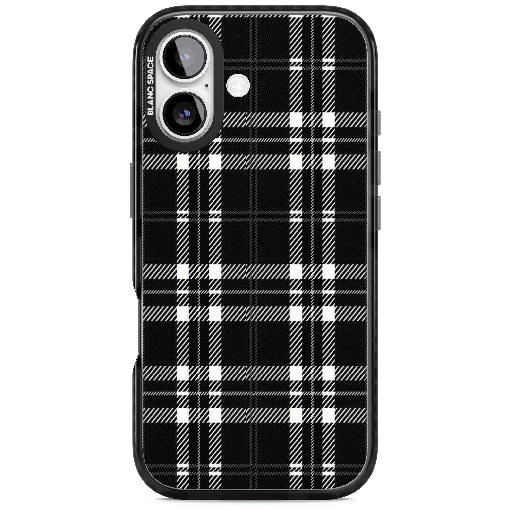 Divine Black Plaid iPhone 17 Impact Pro Black Phone Case