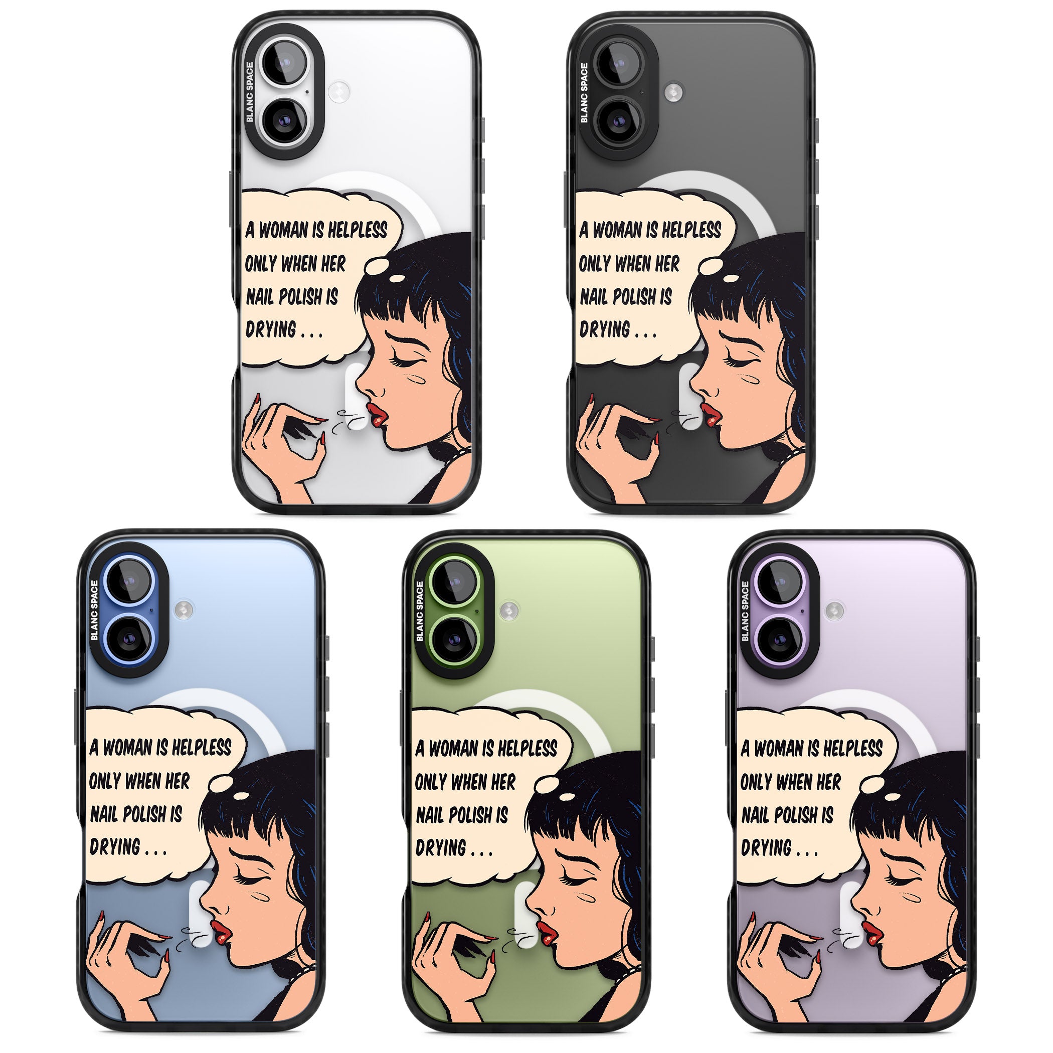 Drying Nails Pop Art iPhone 17 Impact Pro Black Phone Case APT Impact Protection