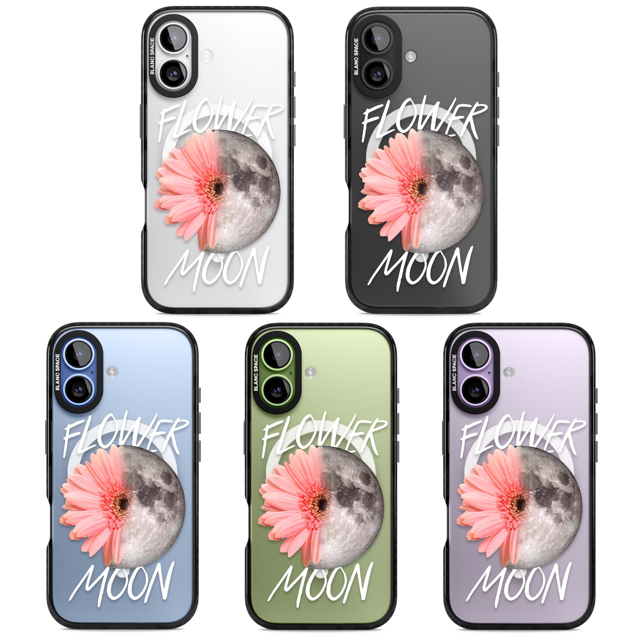 Flower Moon iPhone 17 Impact Pro Black Phone Case APT Impact Protection