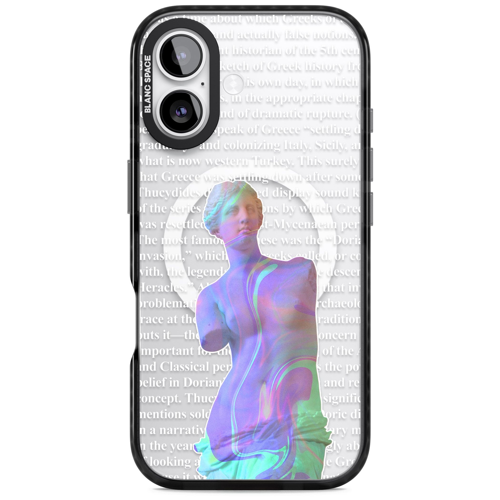Iridescent De Milo iPhone 17 Impact Pro Black Phone Case
