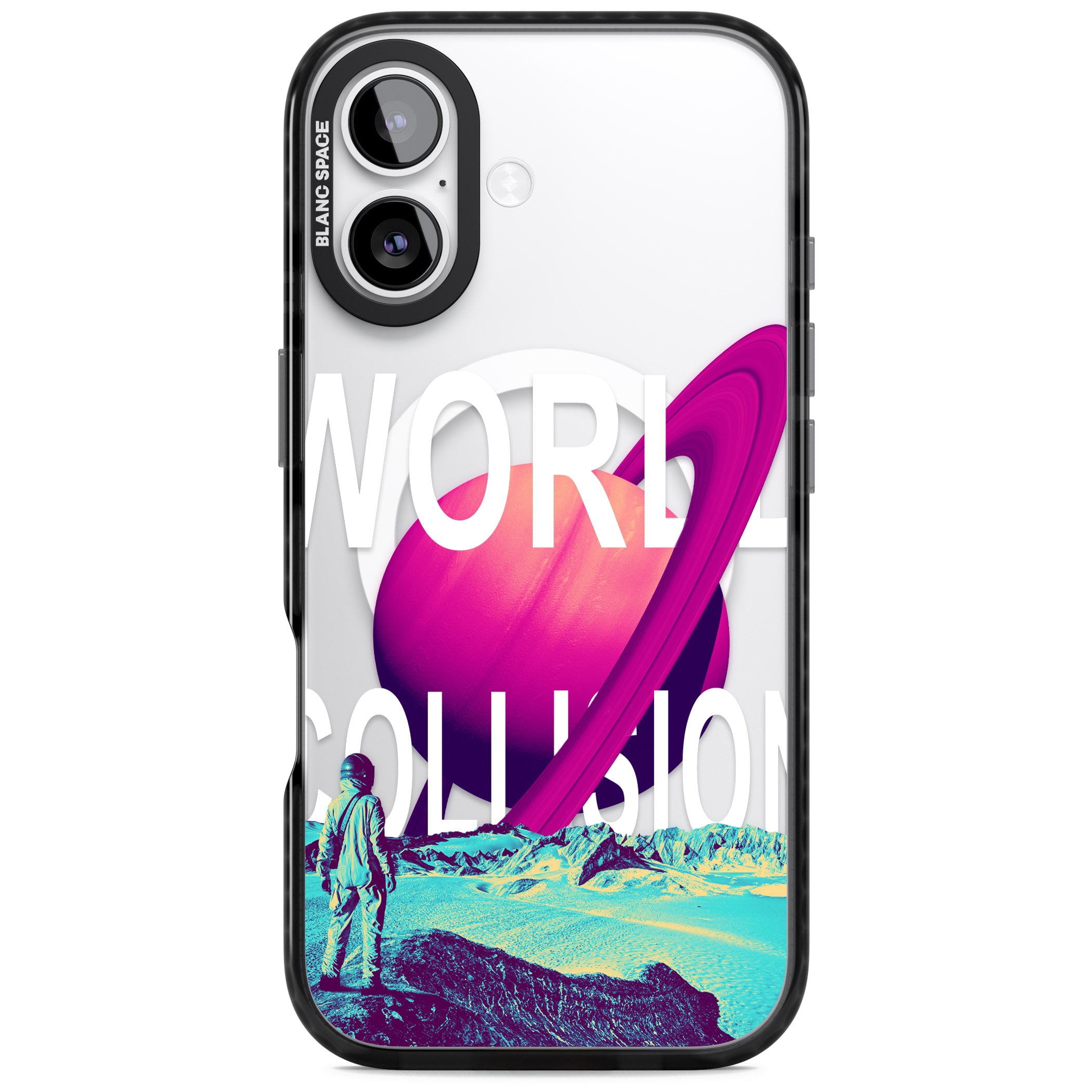 World Collision iPhone 17 Impact Pro Black Phone Case