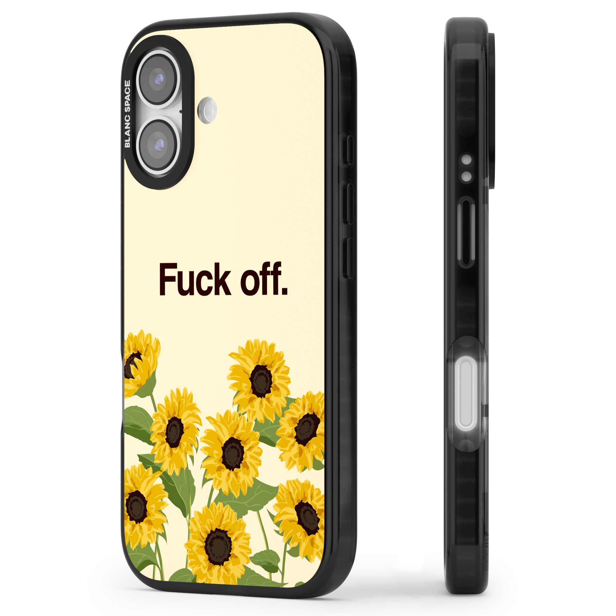 F*Ck Off iPhone 17 Impact Pro Black Phone Case Side Profile