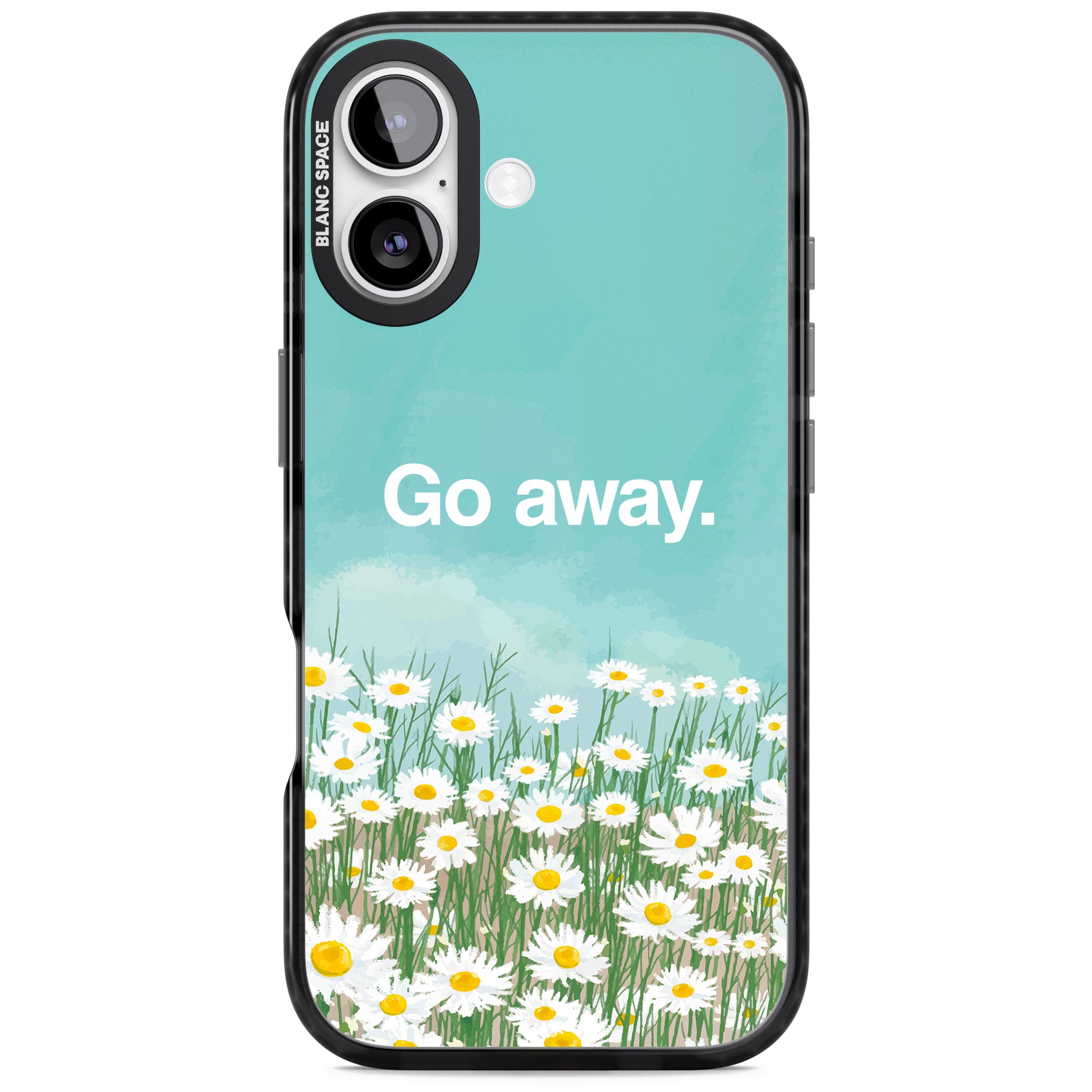 Go Away iPhone 17 Impact Pro Black Phone Case