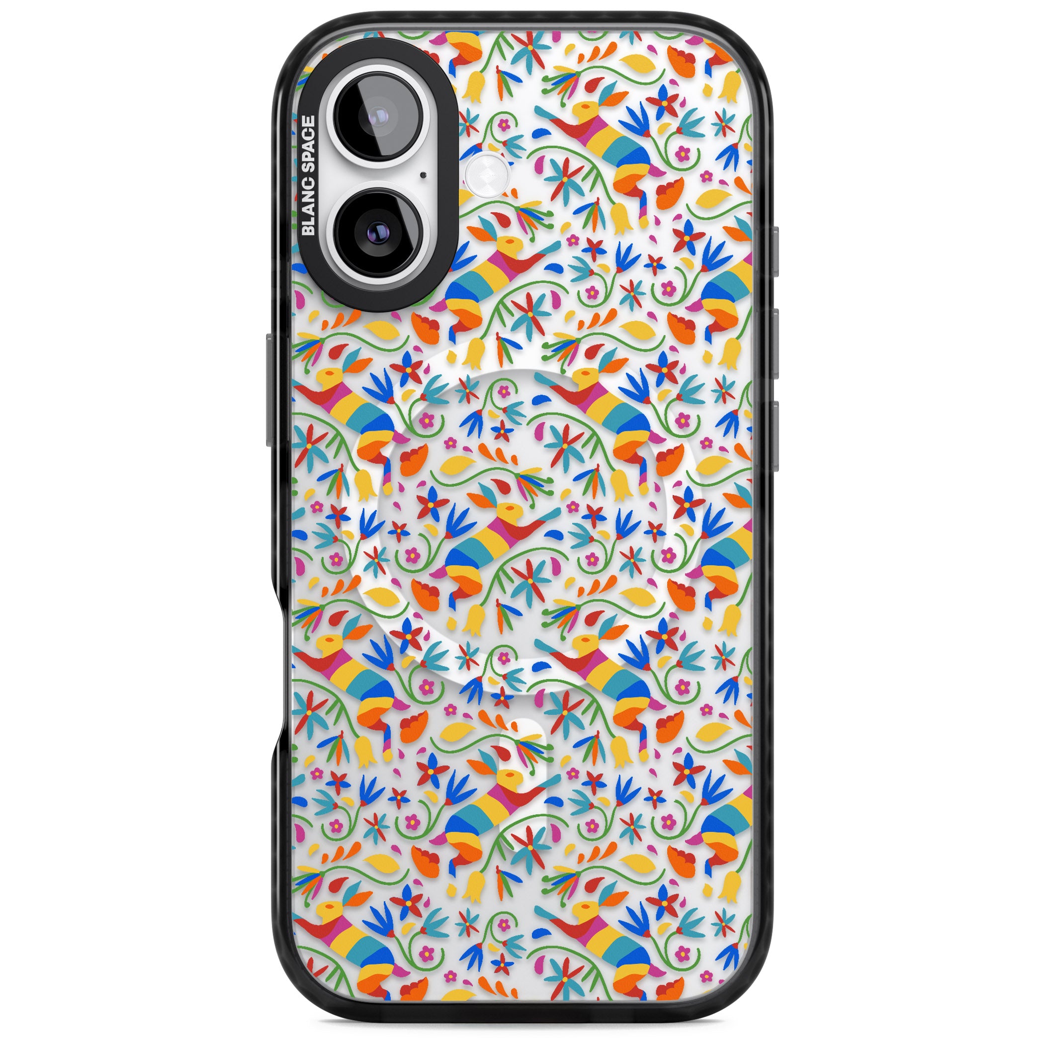 Vibrant Floral Mosaic iPhone 17 Impact Pro Black Phone Case