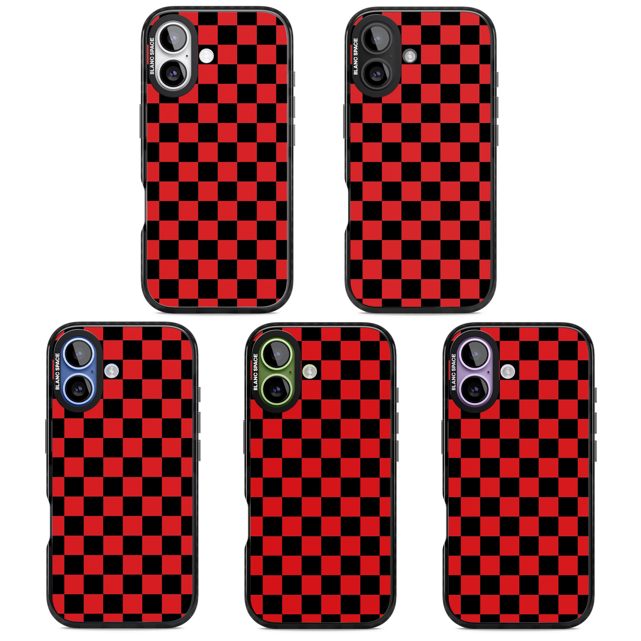 Red Black Checkered iPhone 17 Impact Pro Black Phone Case APT Impact Protection