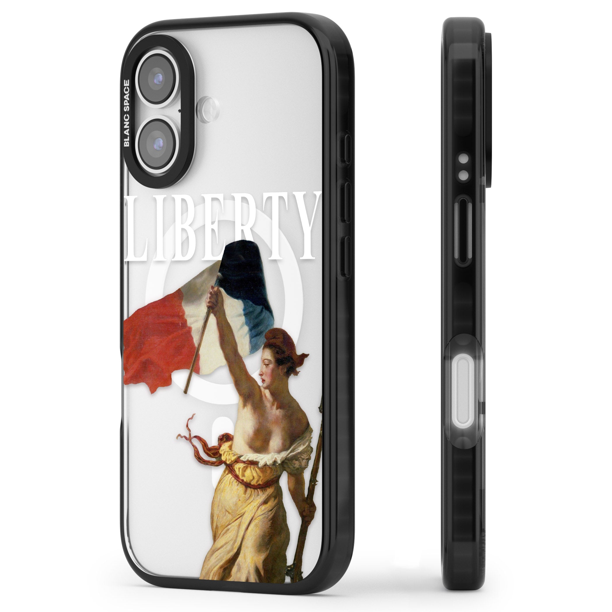 Liberty iPhone 17 Impact Pro Black Phone Case Side Profile