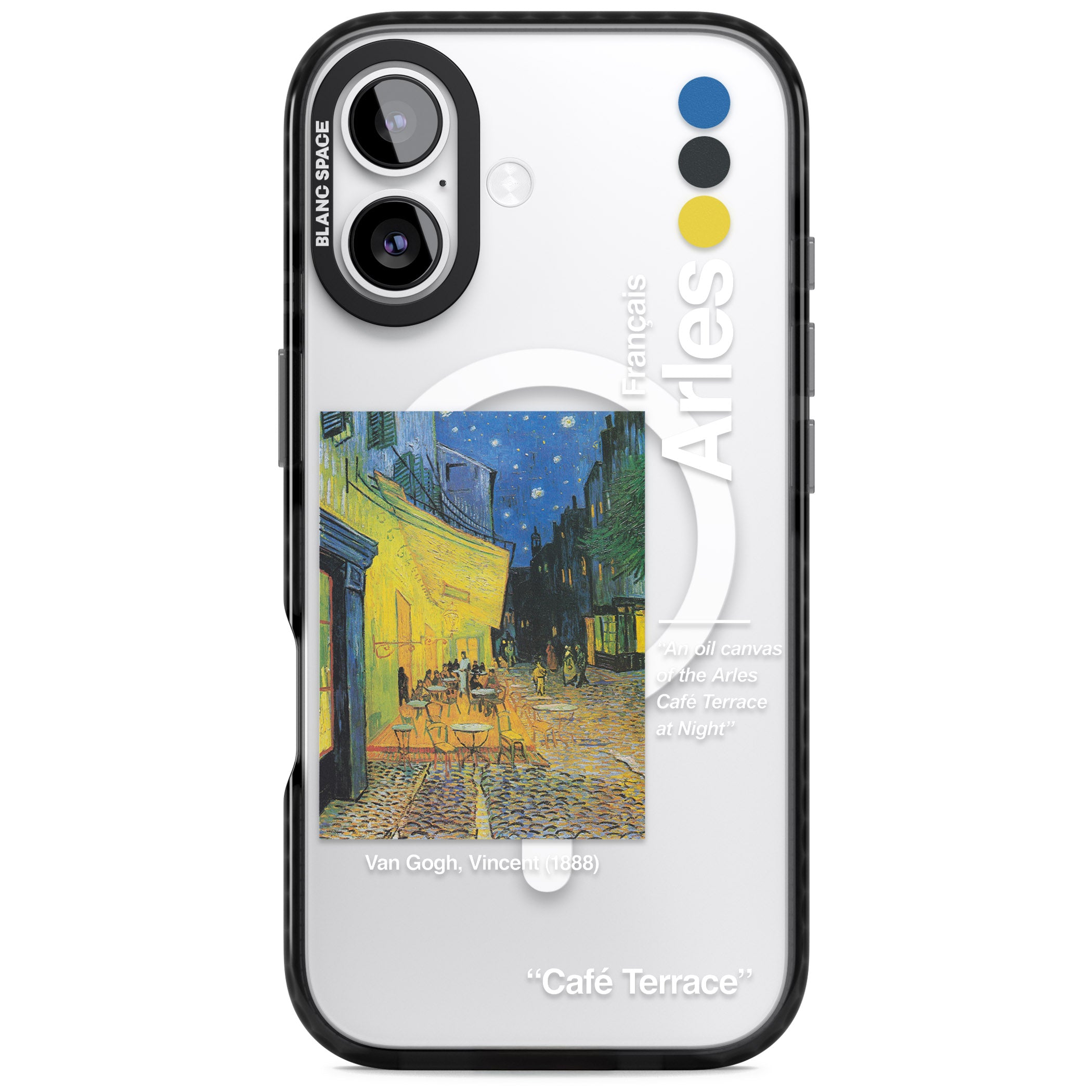 Cafe Terrace At Night iPhone 17 Impact Pro Black Phone Case