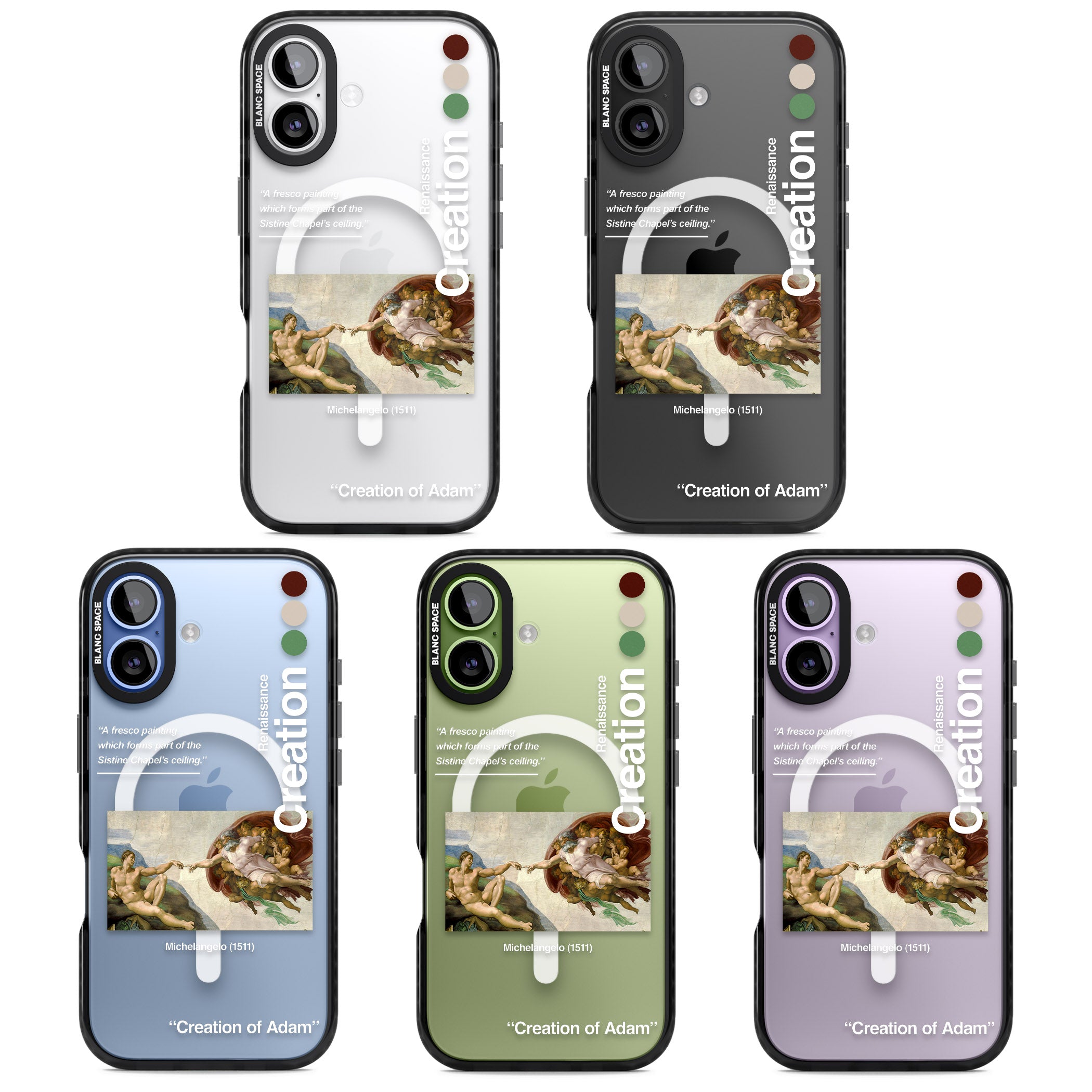 Creation Of Adam Michelangelo iPhone 17 Impact Pro Black Phone Case APT Impact Protection