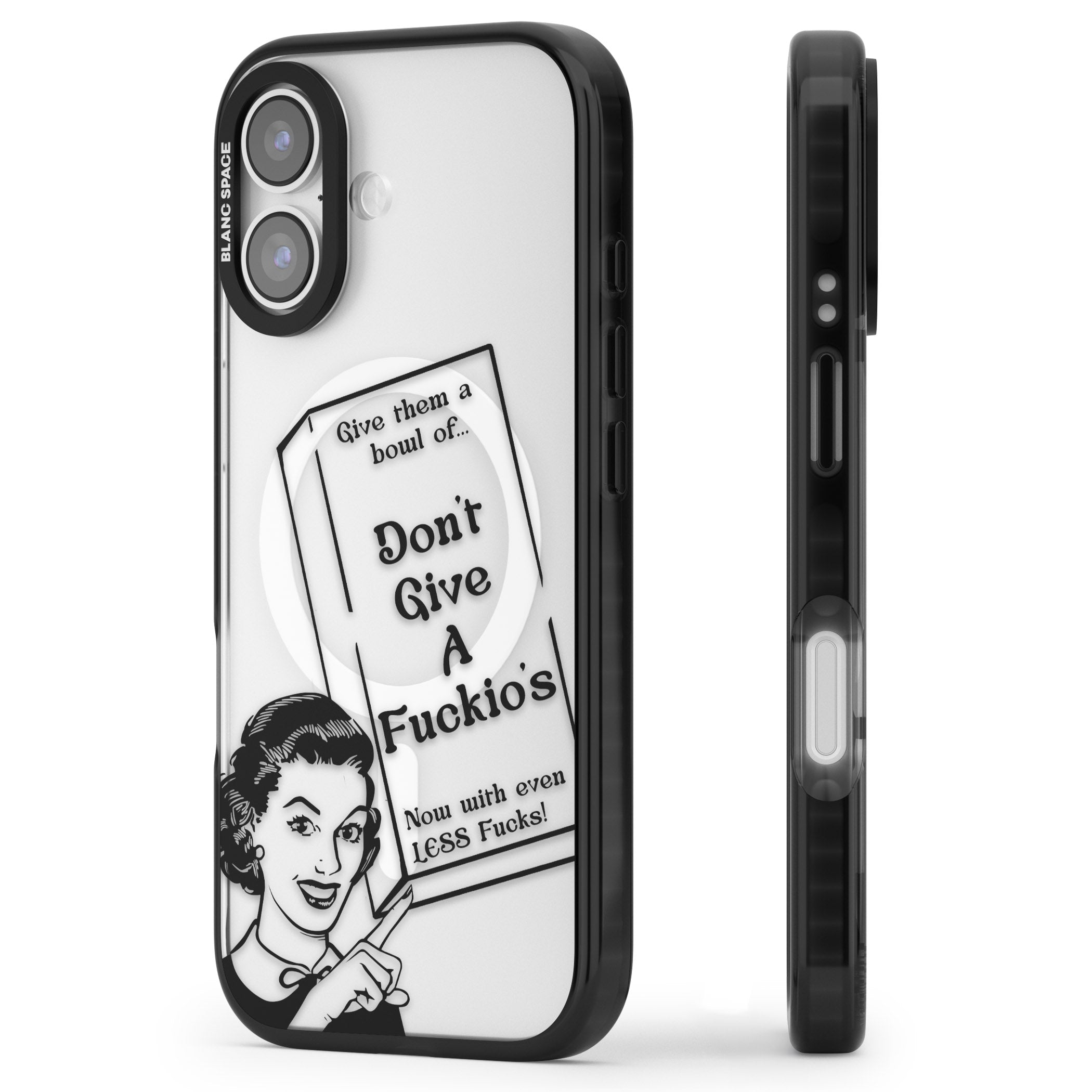 Dont Give A F Ckios Cereal iPhone 17 Impact Pro Black Phone Case Side Profile