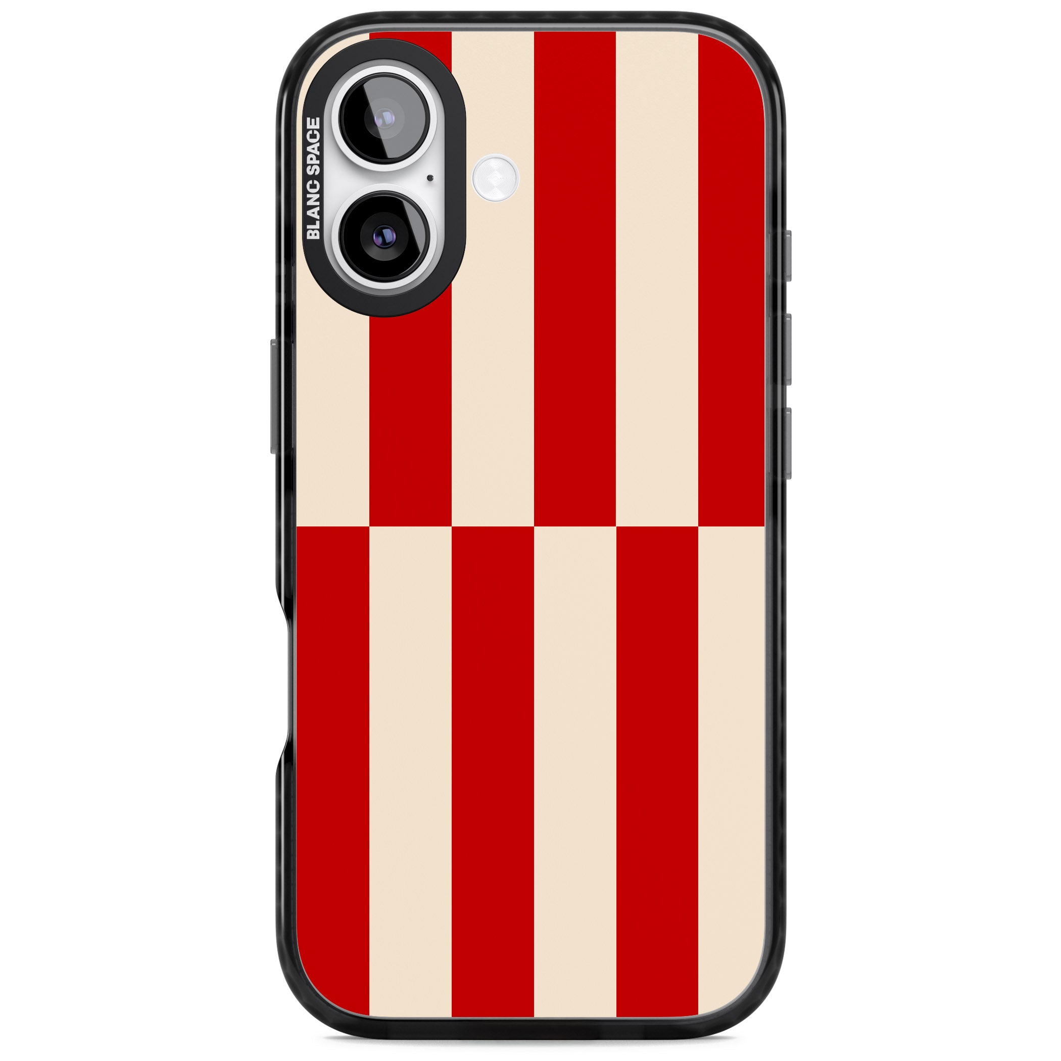 Retro Red Stripes iPhone 17 Impact Pro Black Phone Case
