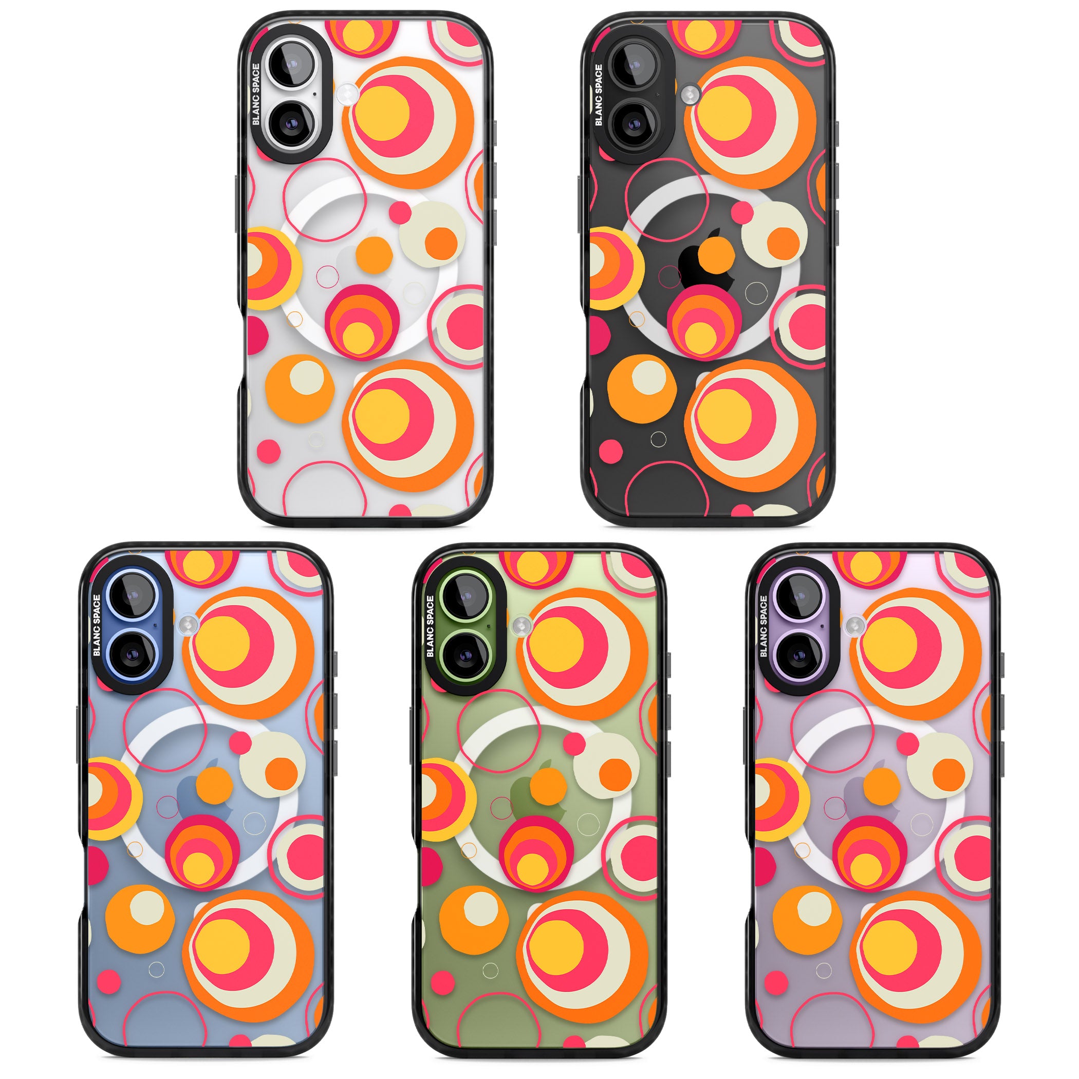 Mid Century Party Pattern iPhone 17 Impact Pro Black Phone Case APT Impact Protection