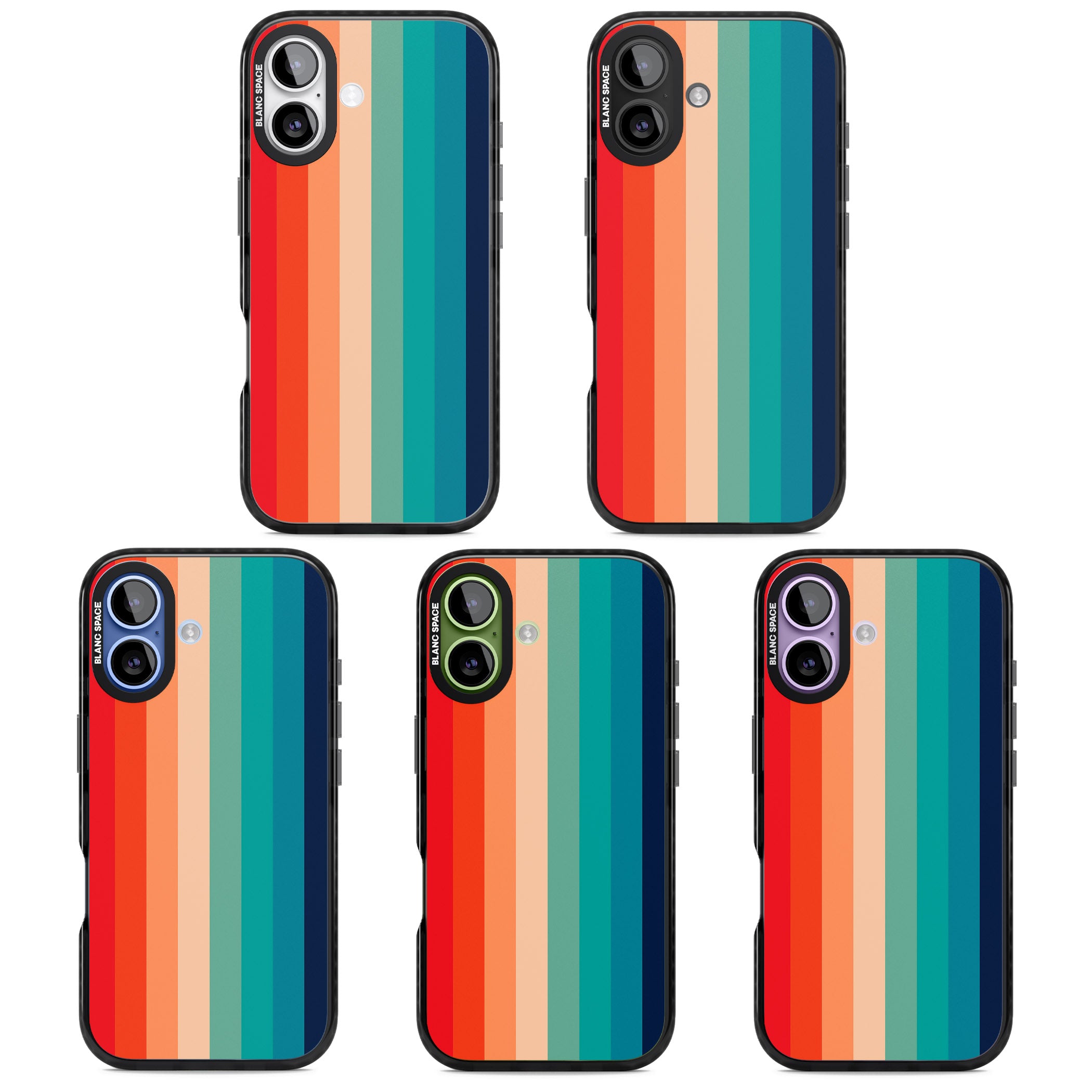 Retro 70'S Colour Palette iPhone 17 Impact Pro Black Phone Case APT Impact Protection