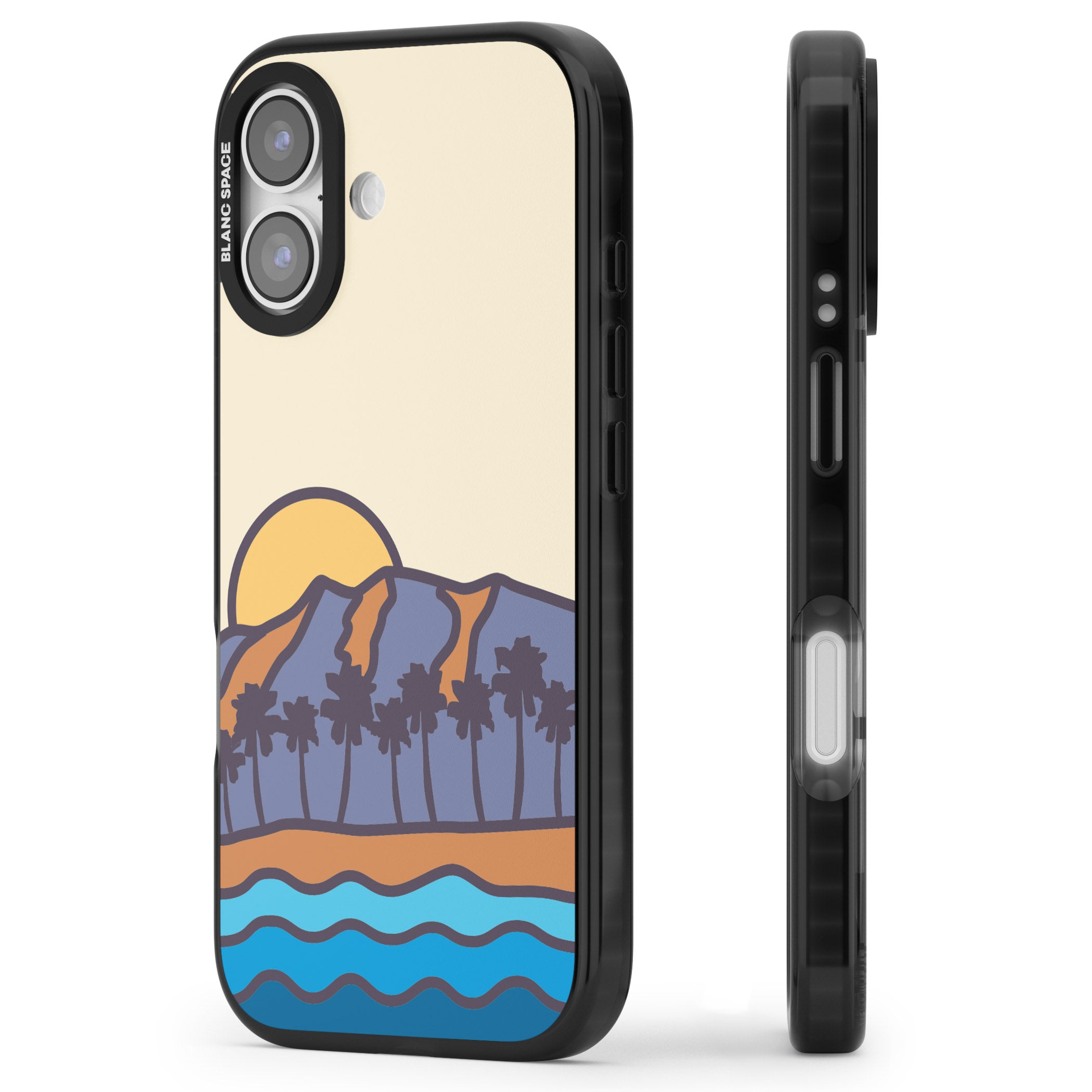 South Sunset iPhone 17 Impact Pro Black Phone Case Side Profile