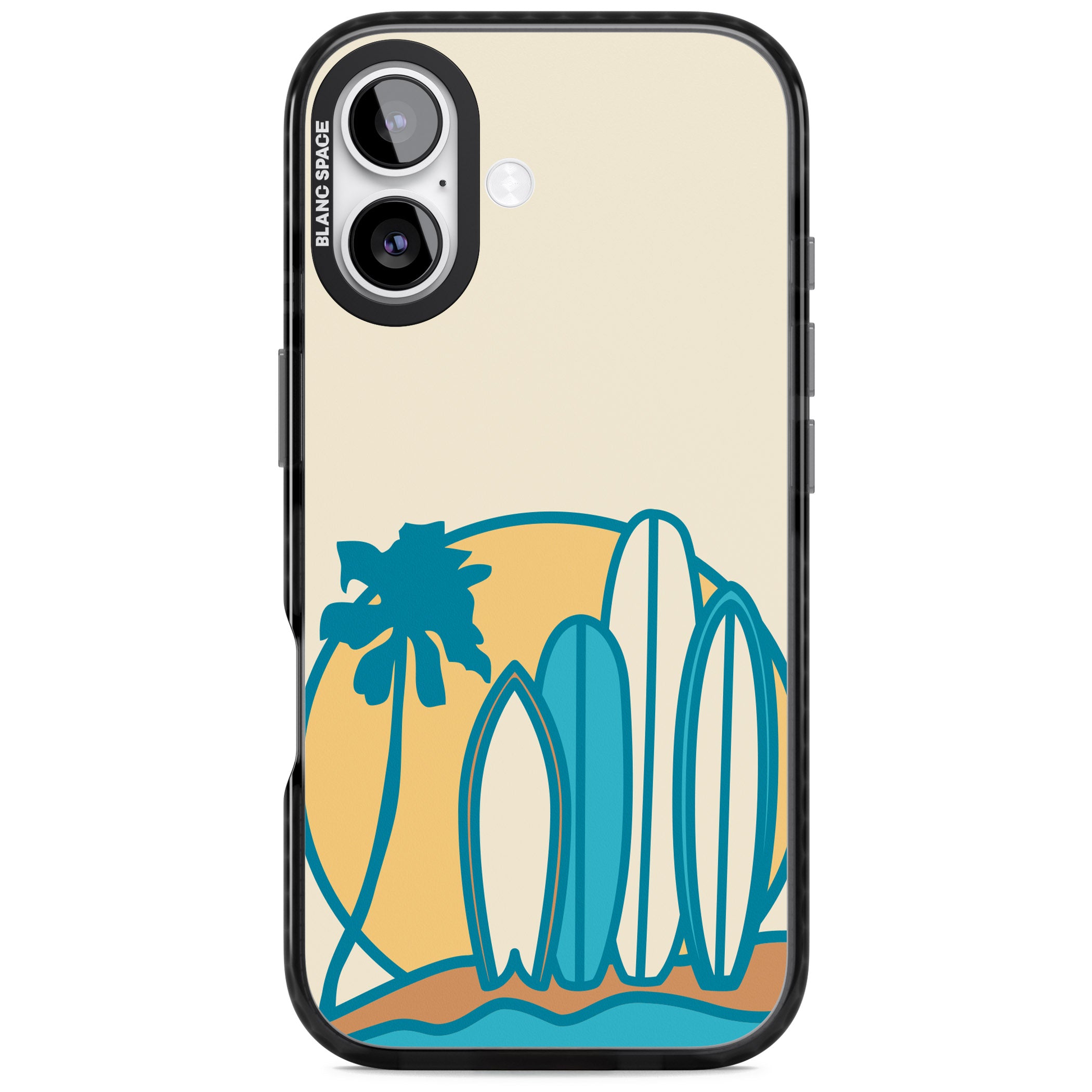 Coastal Surf Vibes iPhone 17 Impact Pro Black Phone Case