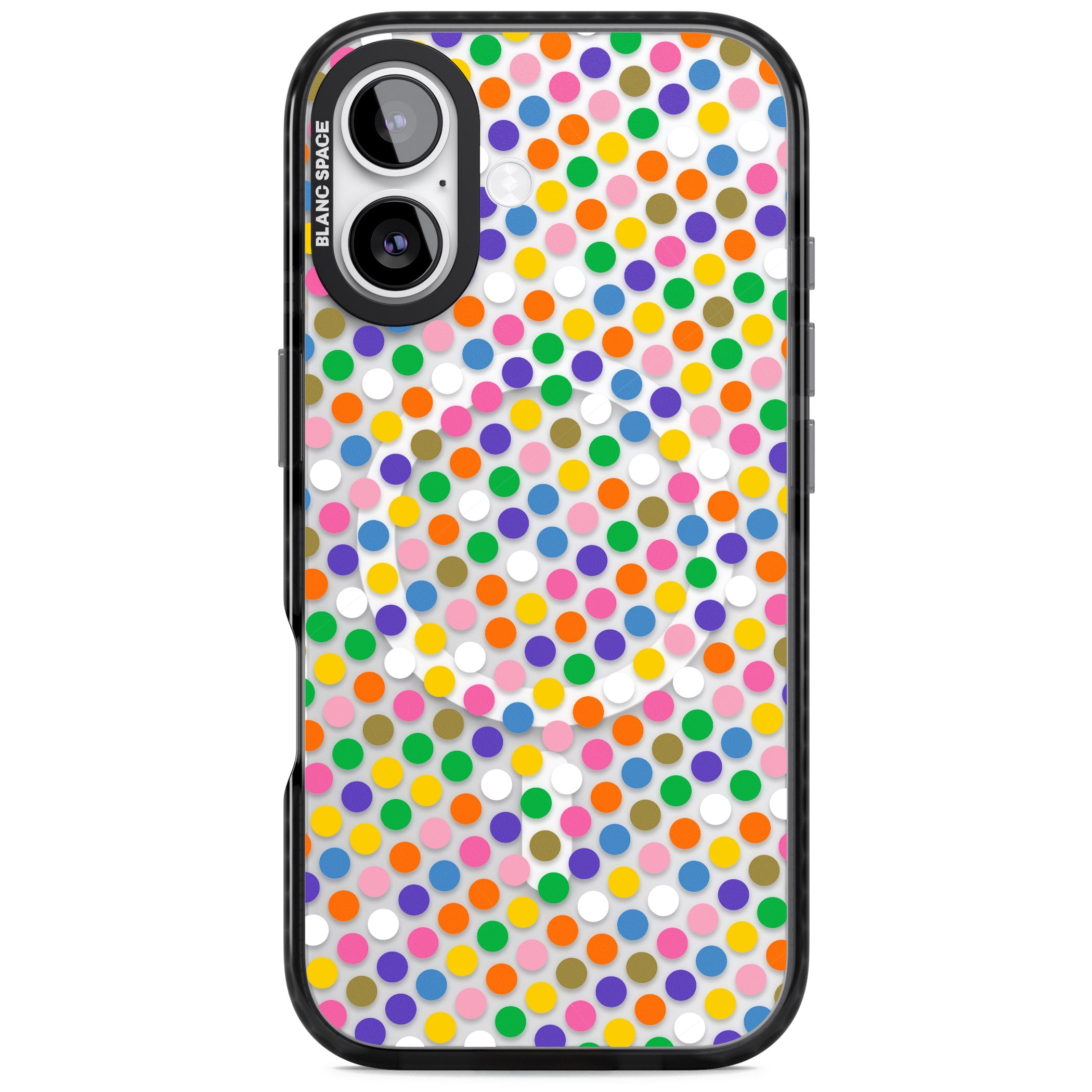 Multicolour Polka Dot Fiesta iPhone 17 Impact Pro Black Phone Case