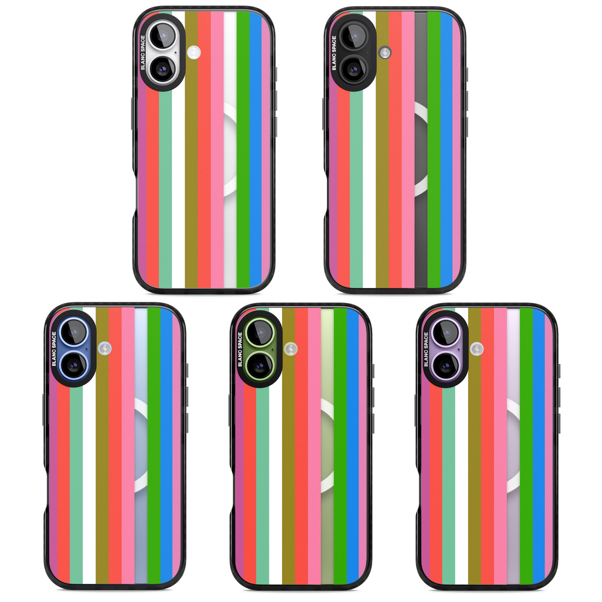 Vibrant Stripes iPhone 17 Impact Pro Black Phone Case APT Impact Protection
