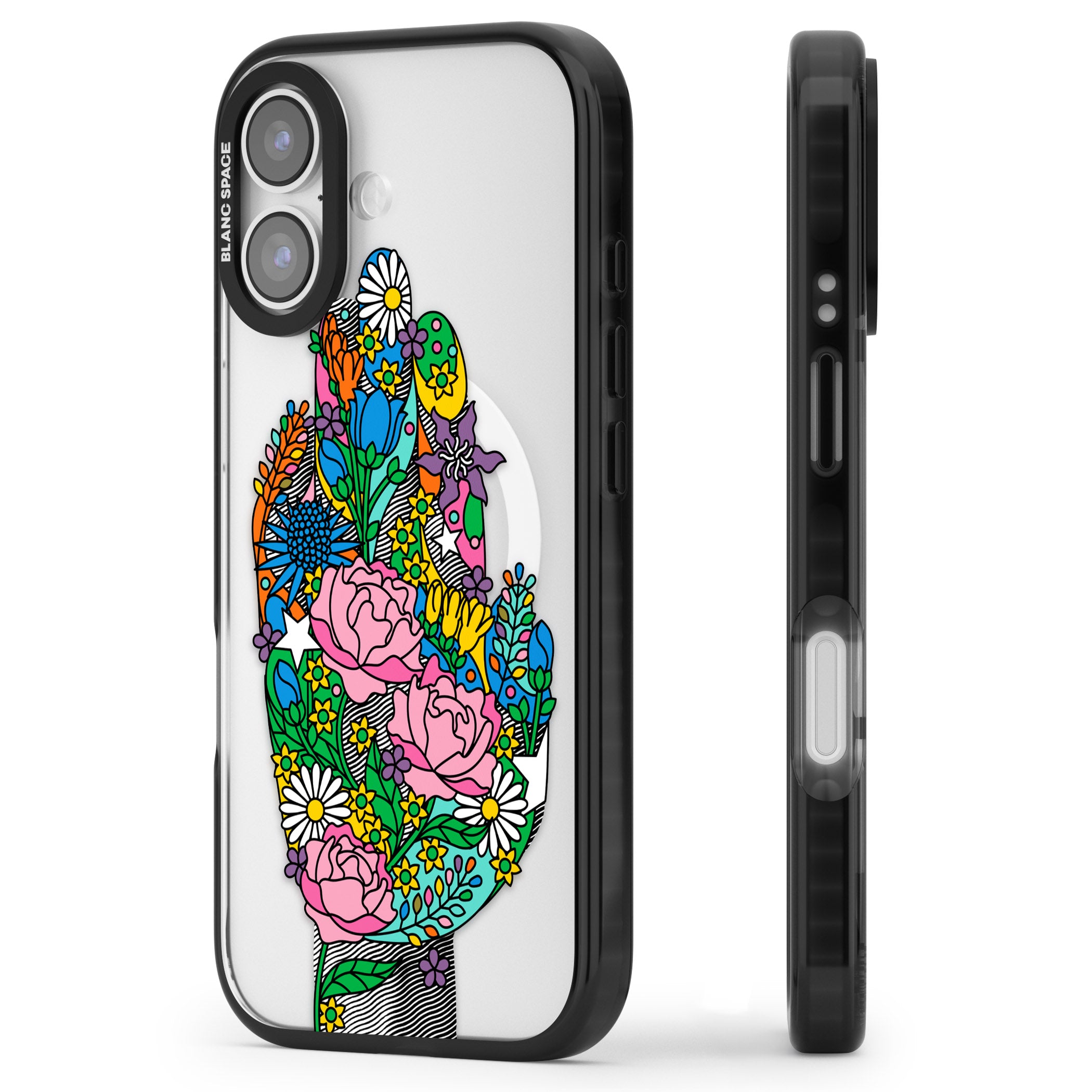 Garden Touch iPhone 17 Impact Pro Black Phone Case Side Profile